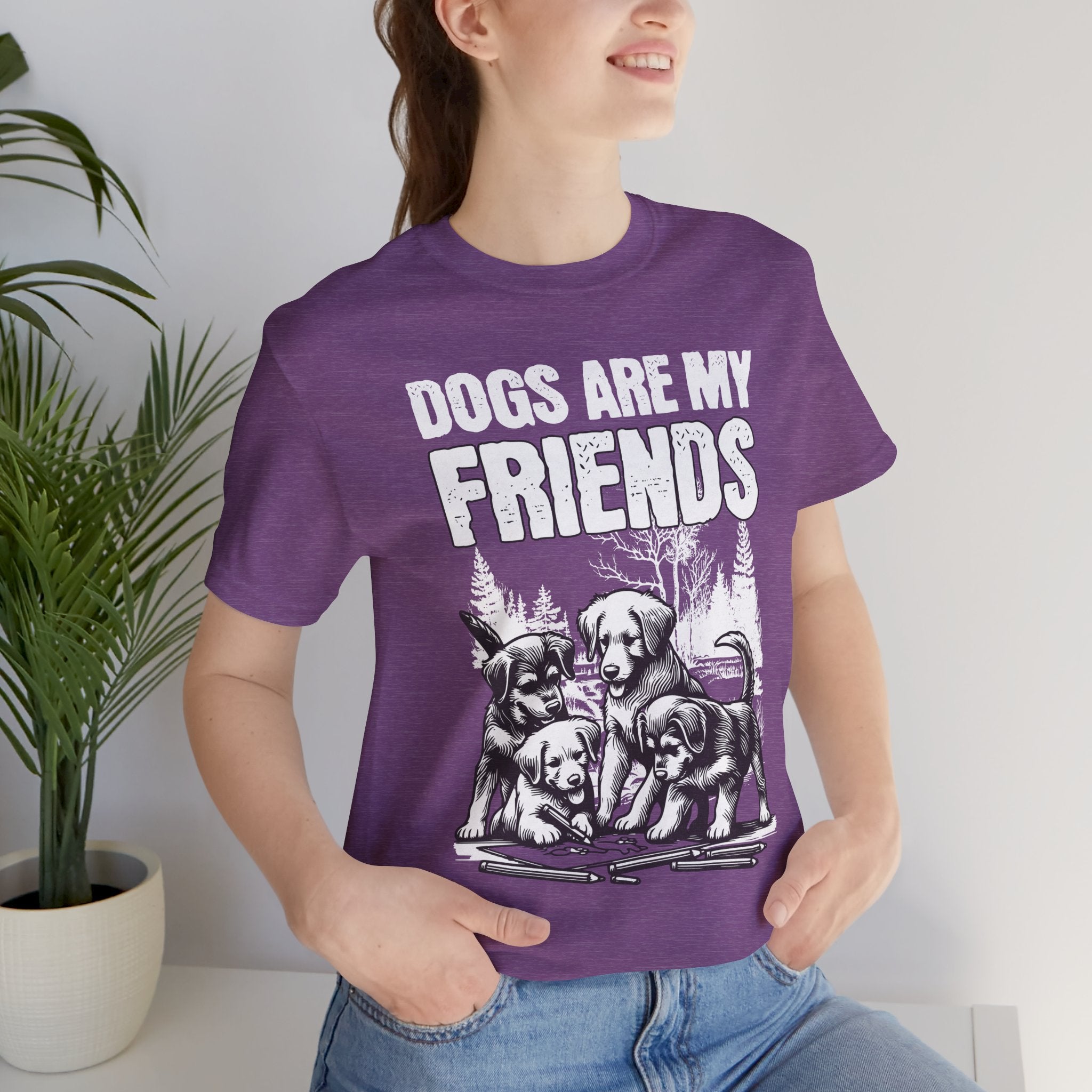 Dogs Are My Friends T-Shirt — Cute Puppy Graphic Tee for Dog Lovers