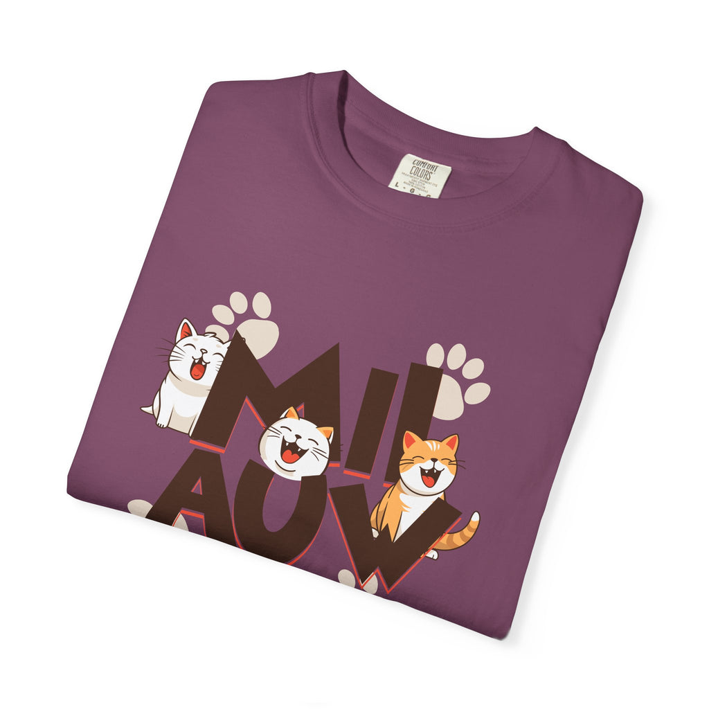 Cat Paw 'MIAOU' Graphic T-Shirt — Cute Cat Lover Tee