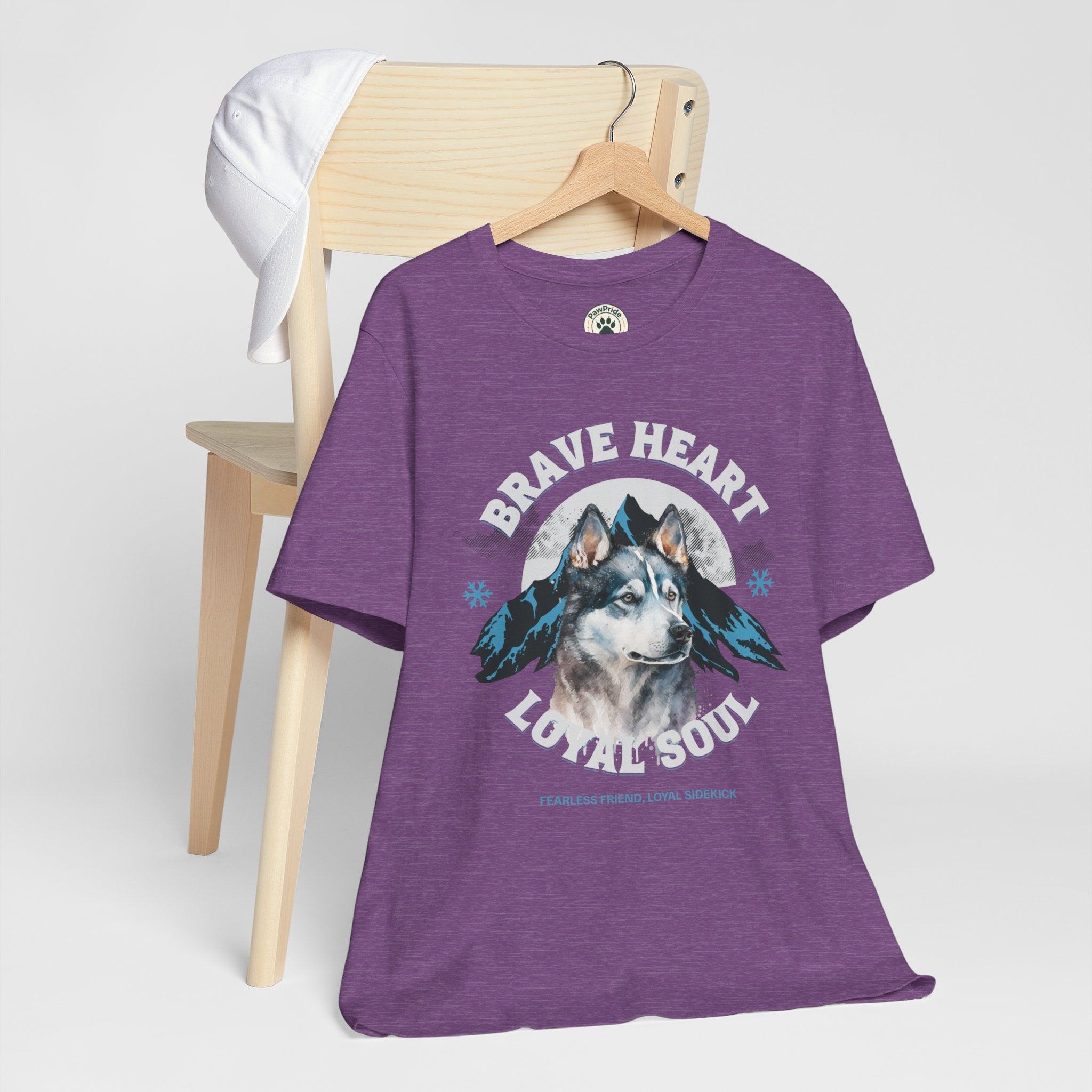 Husky T-Shirt "Brave Heart Loyal Soul" – Wildlife Mountain Graphic Tee