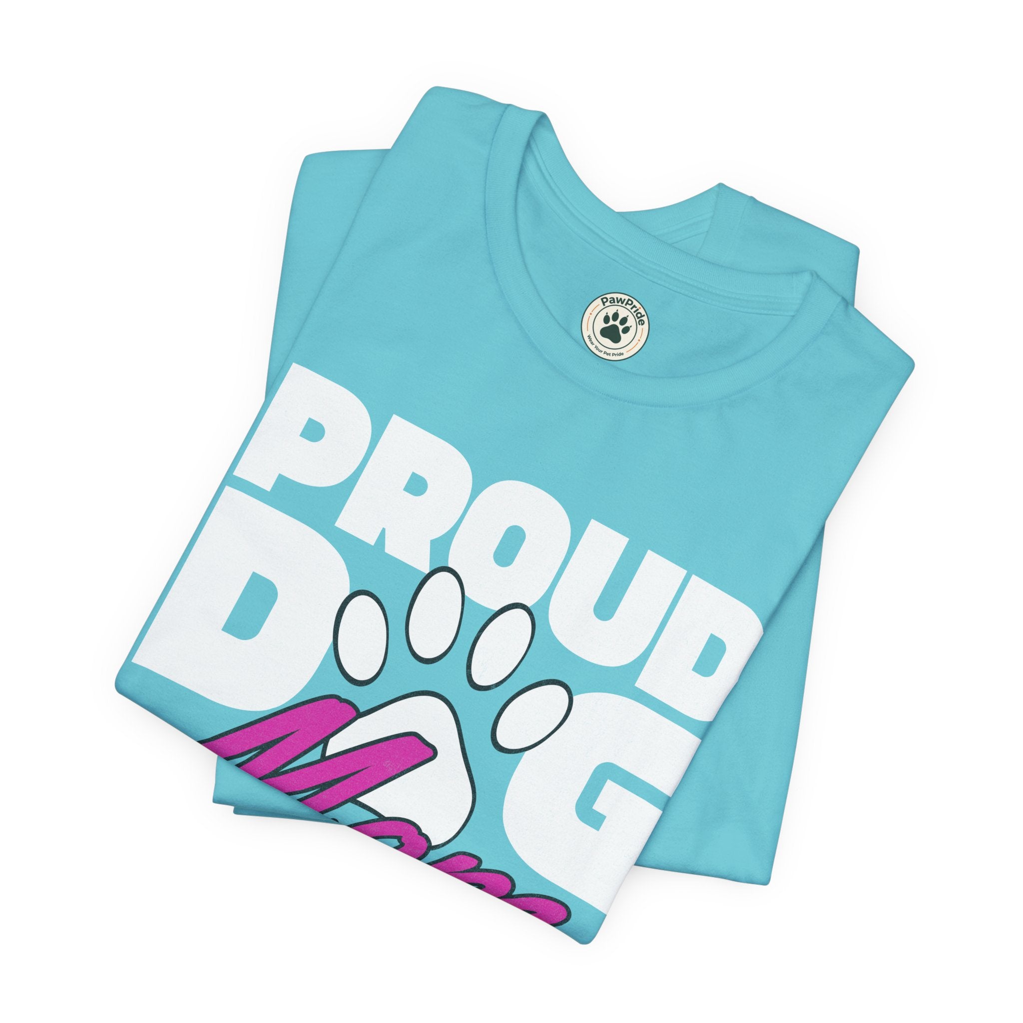 Proud Dog Mom T-Shirt – Paw Print Graphic Tee for Dog Lovers