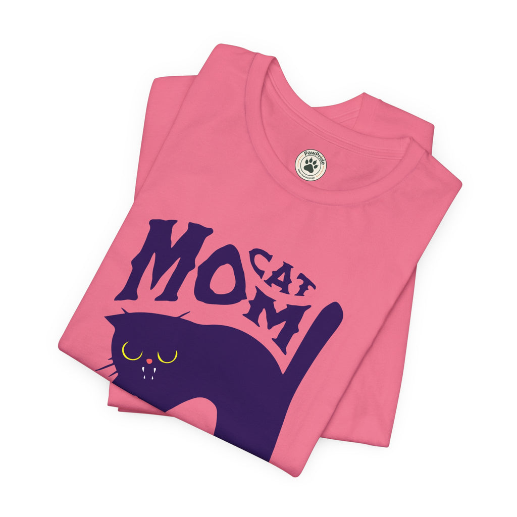 Cat Mom Graphic Tee — Cute Black Cat Illustration