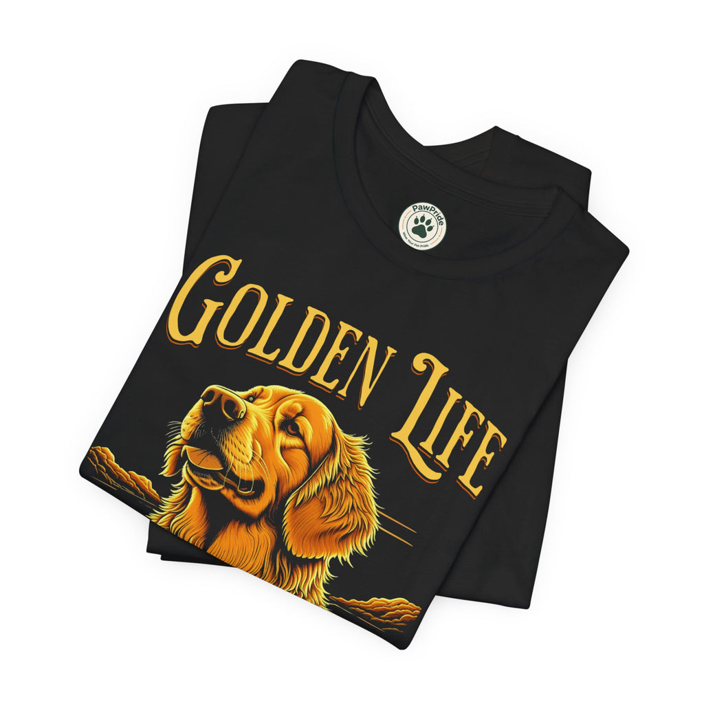 Golden Life Golden Retriever T-Shirt — "Golden Life" Graphic Tee for Dog Lovers