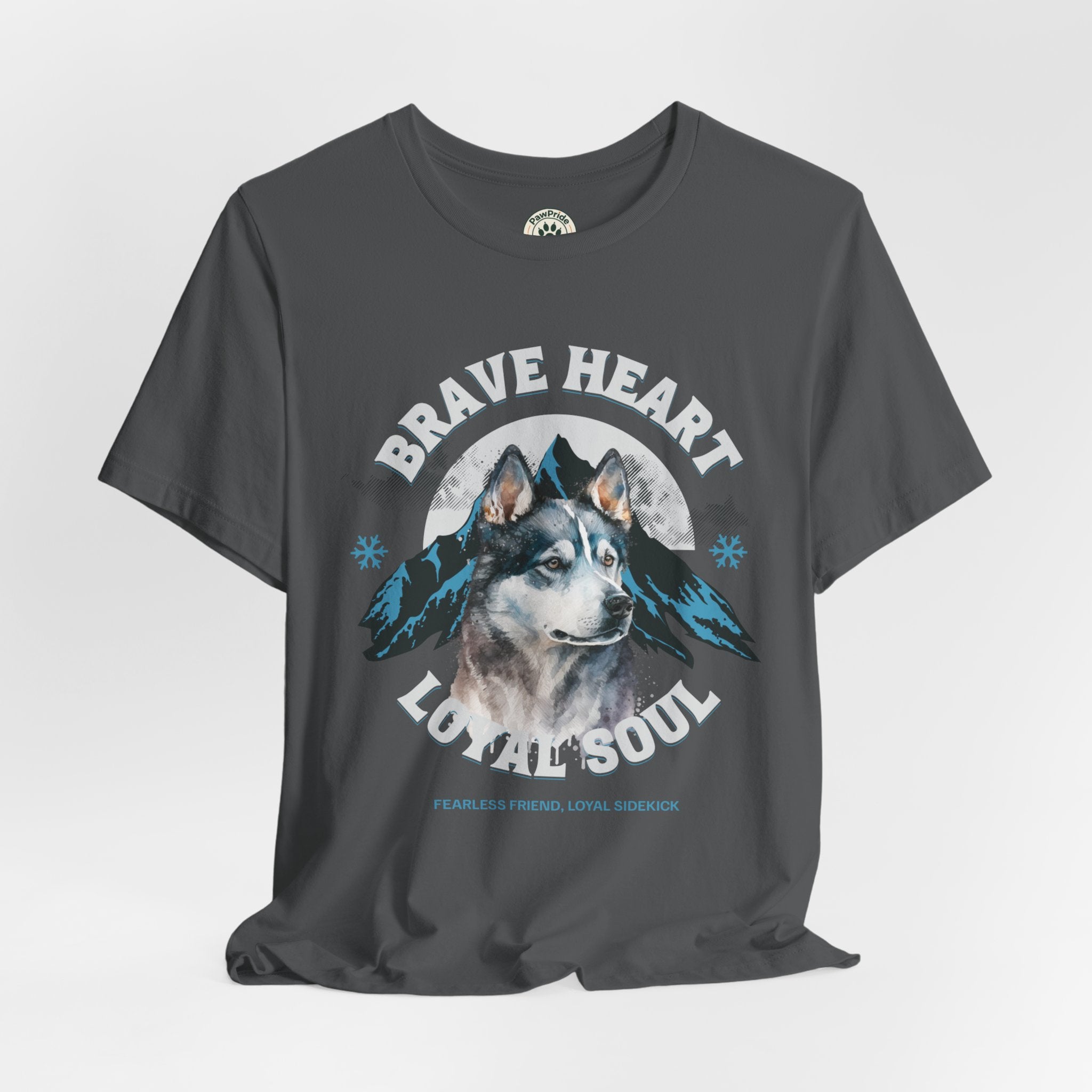 Husky T-Shirt "Brave Heart Loyal Soul" – Wildlife Mountain Graphic Tee