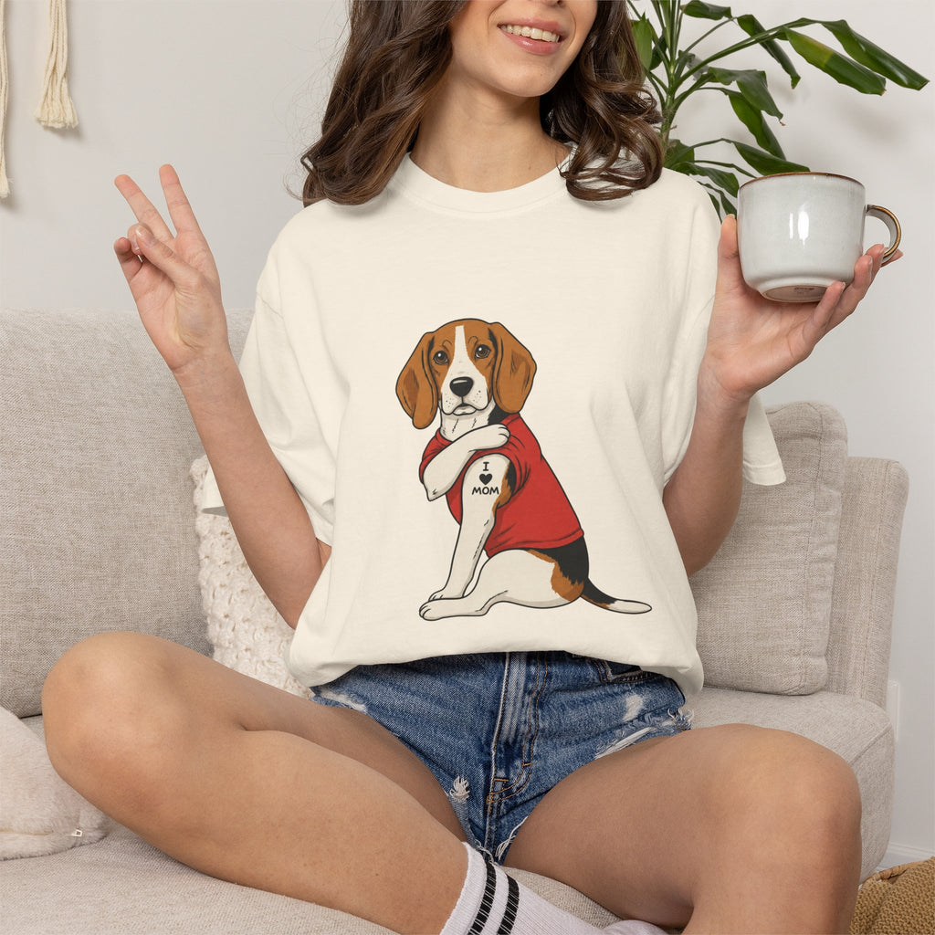 Beagle With Tattoo Graphic T-Shirt — Cute Retro Dog Tee
