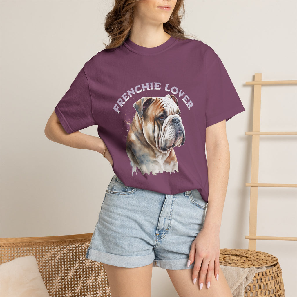 Frenchie Lover T-Shirt — Watercolor English Bulldog Tee