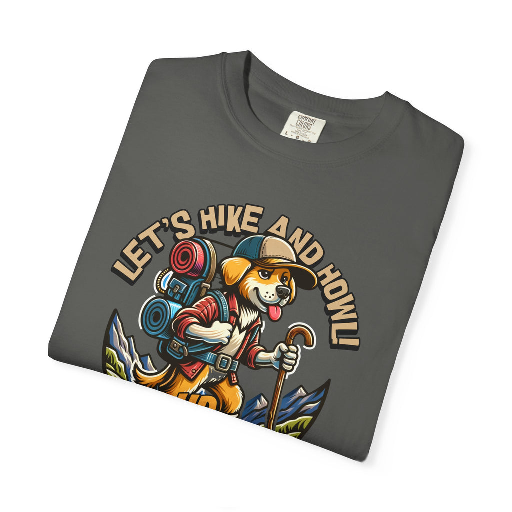Hiking Dog T-Shirt — "Tails Up, Paws Out" Adventure Tee