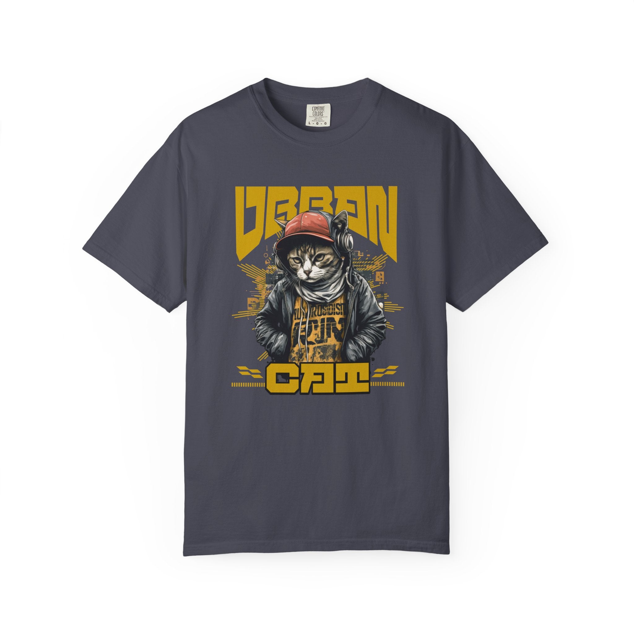 Urban Cat T-Shirt — Retro Streetwear Graphic Tee with Cool Cat Design