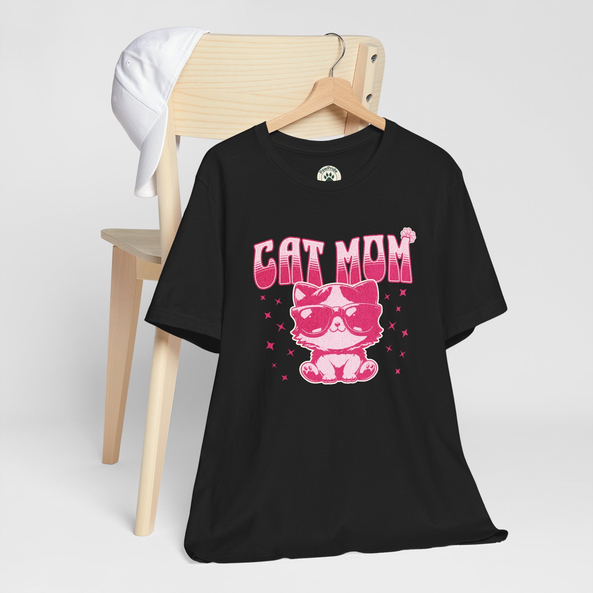Cat Mom T-Shirt — Pink Cute Cat Graphic Tee