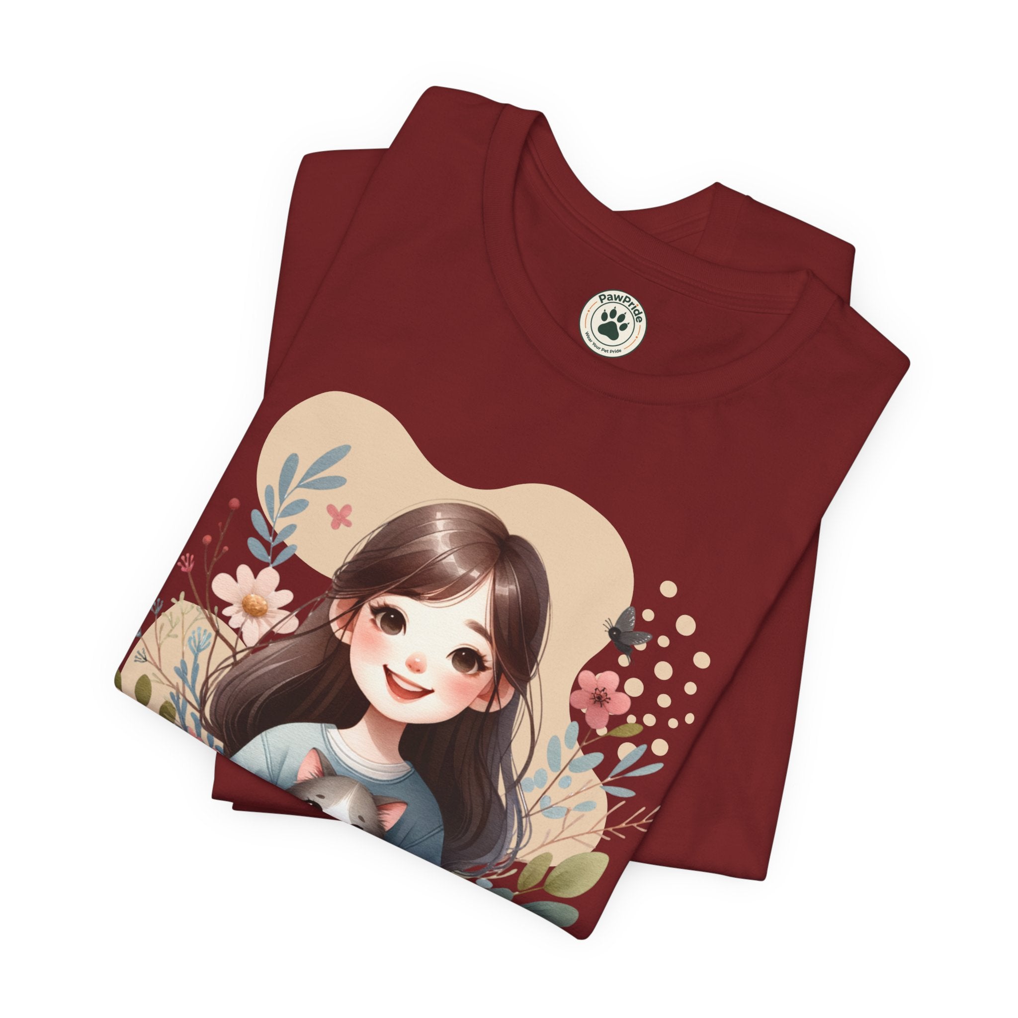 Cat Mom T-Shirt — Cute Floral Illustration Tee for Women Cat Lovers
