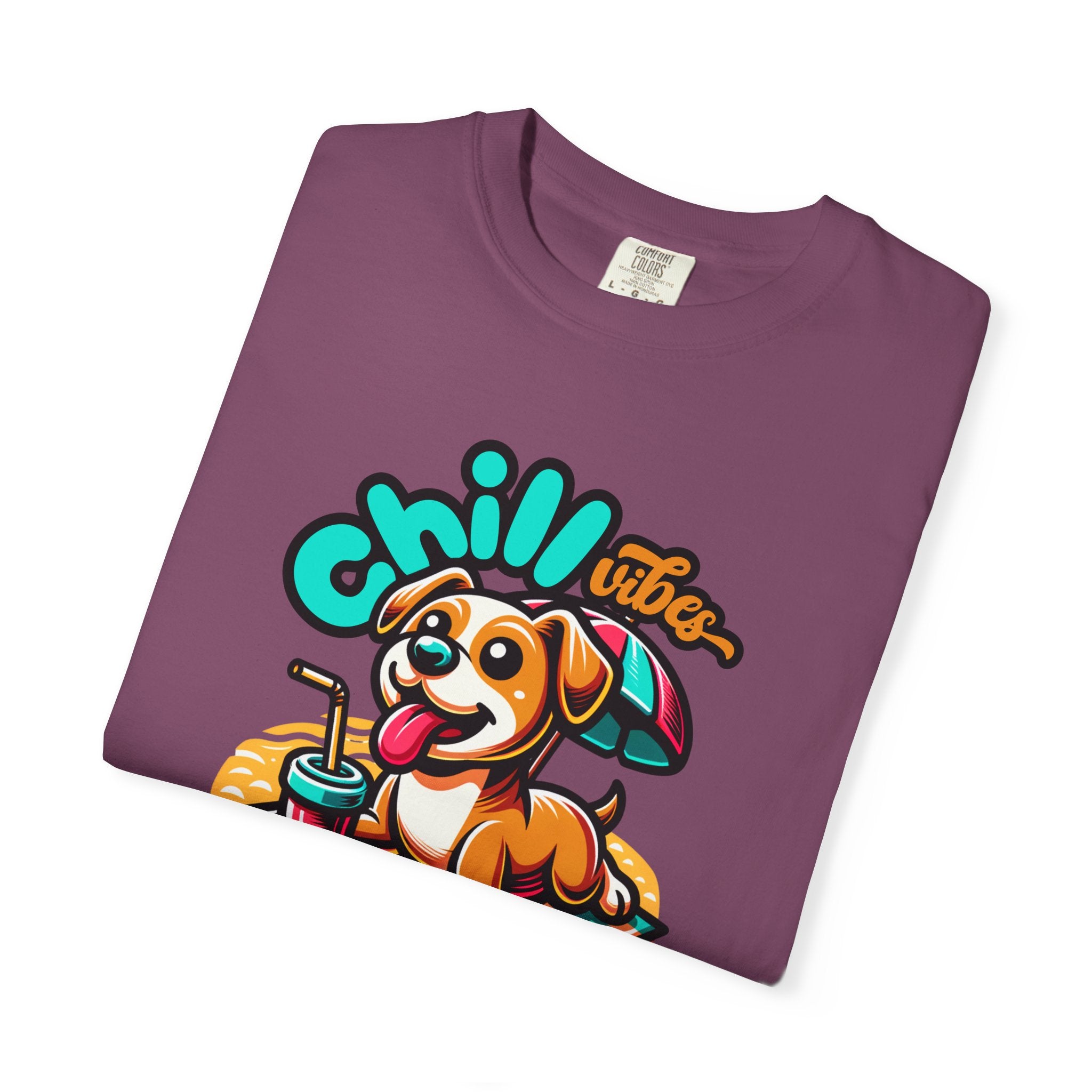 Beachside Chill Dog T-Shirt — Retro Summer Graphic Tee