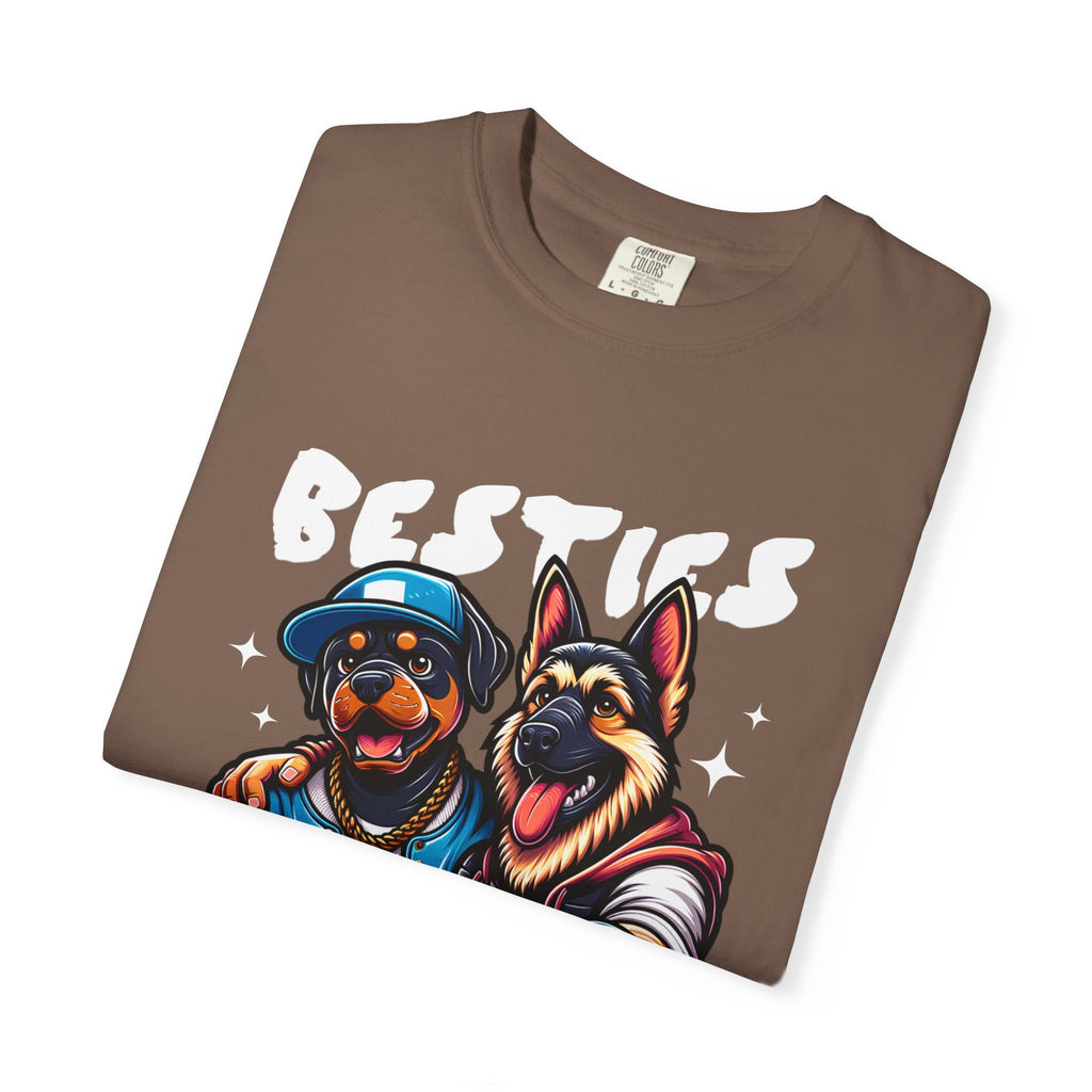 Dog Duo Graphic T‑Shirt — Cool Rottweiler & German Shepherd Street Art Tee