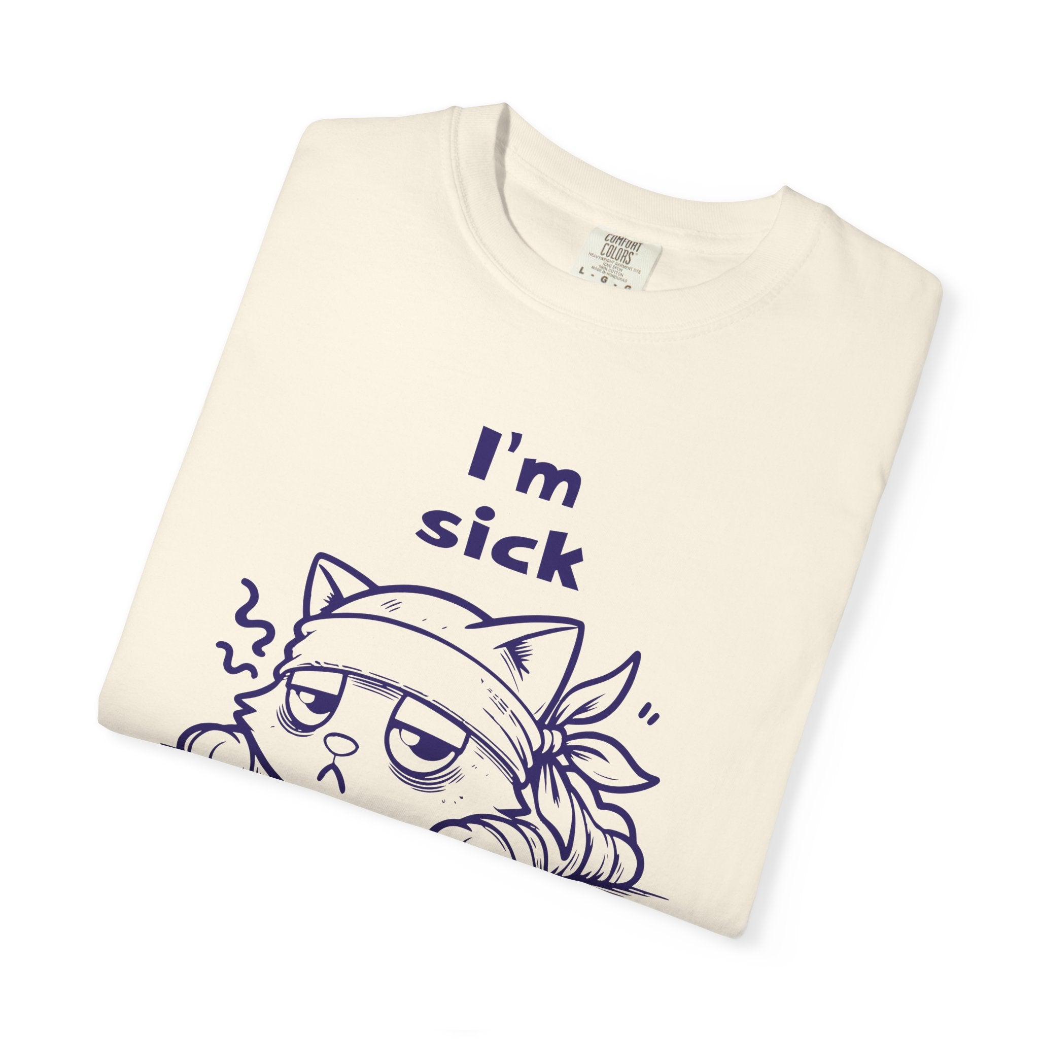 T-Shirt — “I’m Sick of People” Cute Grumpy Cat Graphic Tee