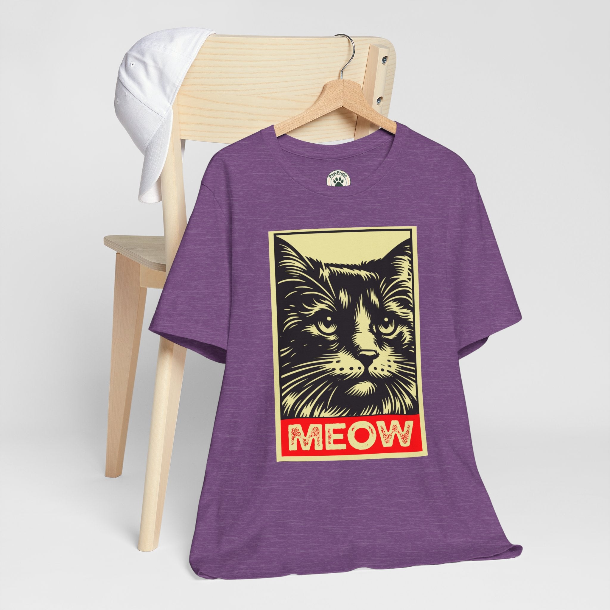 Meow Cat Portrait Tee — Graphic Cat Shirt
