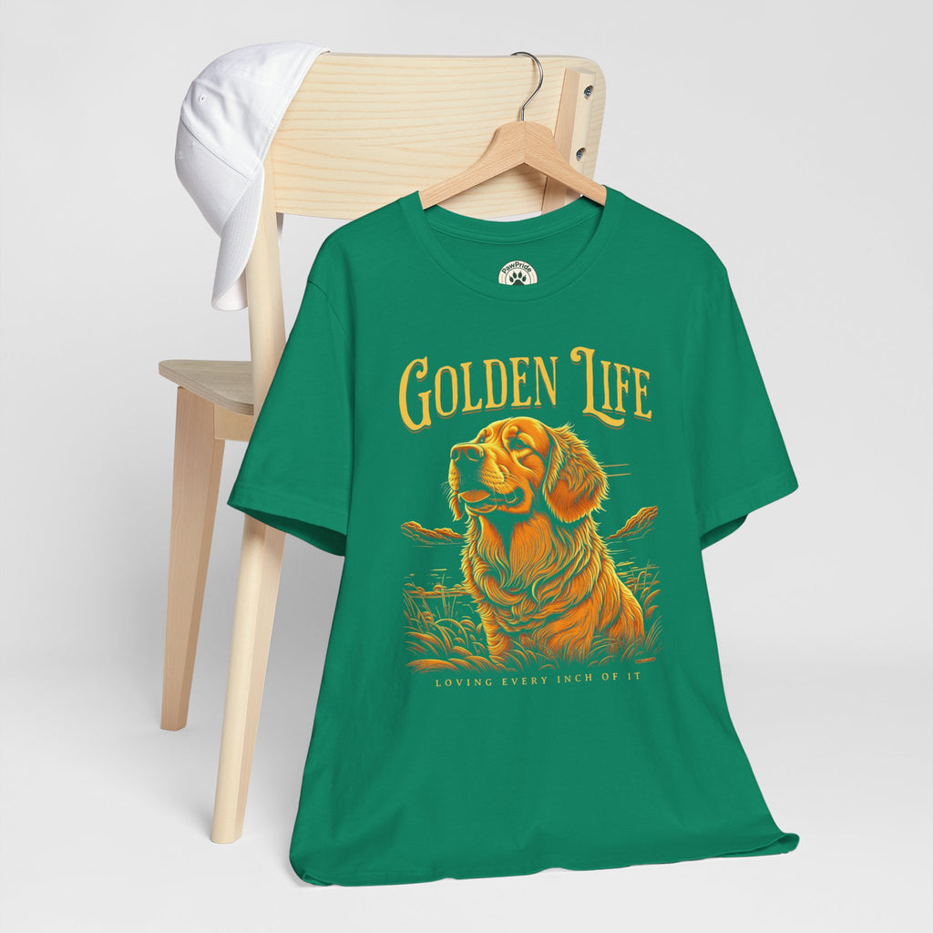 Golden Life Golden Retriever T-Shirt — "Golden Life" Graphic Tee for Dog Lovers