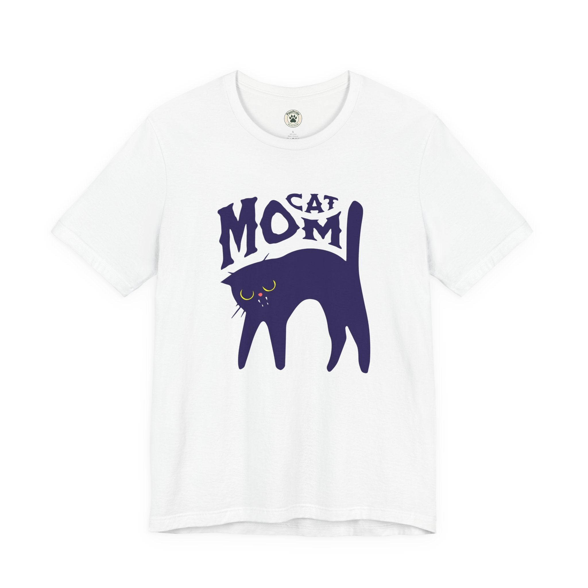 Cat Mom Graphic Tee — Cute Black Cat Illustration