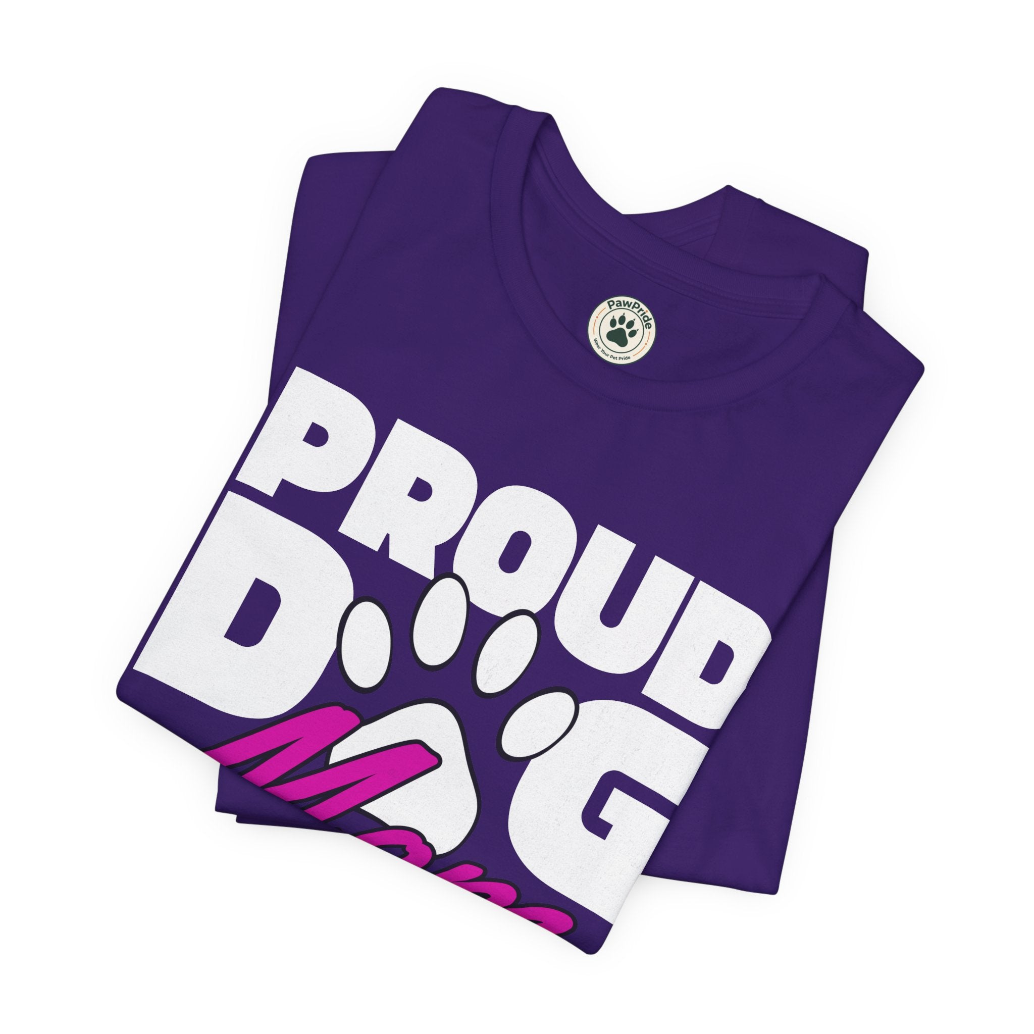 Proud Dog Mom T-Shirt – Paw Print Graphic Tee for Dog Lovers