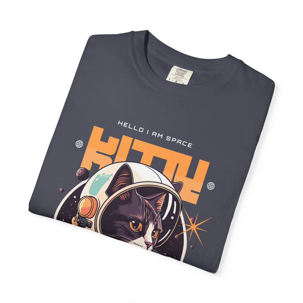 Astronaut Cat T-Shirt — "Hello I Am Space" Retro Spacecat Tee