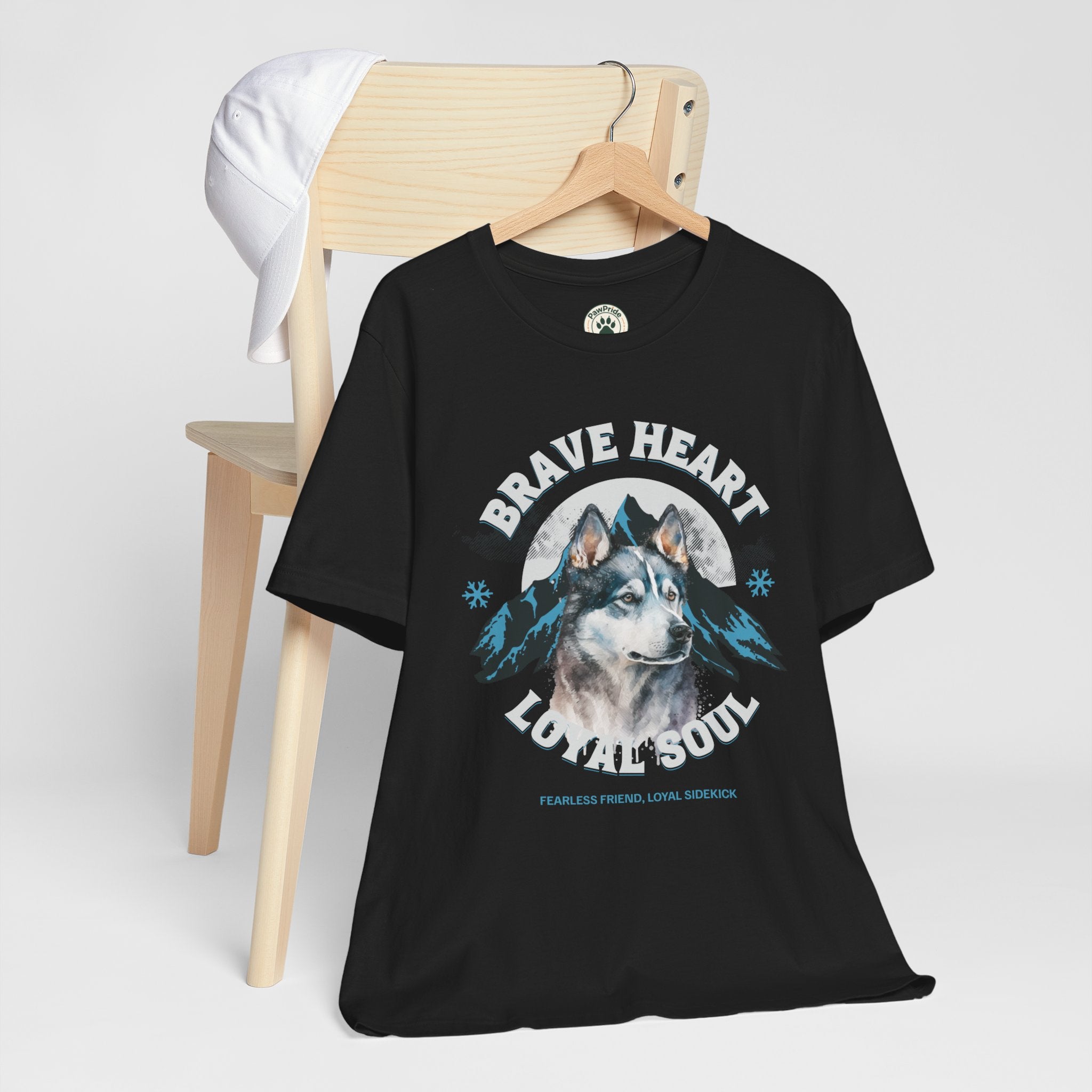 Husky T-Shirt "Brave Heart Loyal Soul" – Wildlife Mountain Graphic Tee