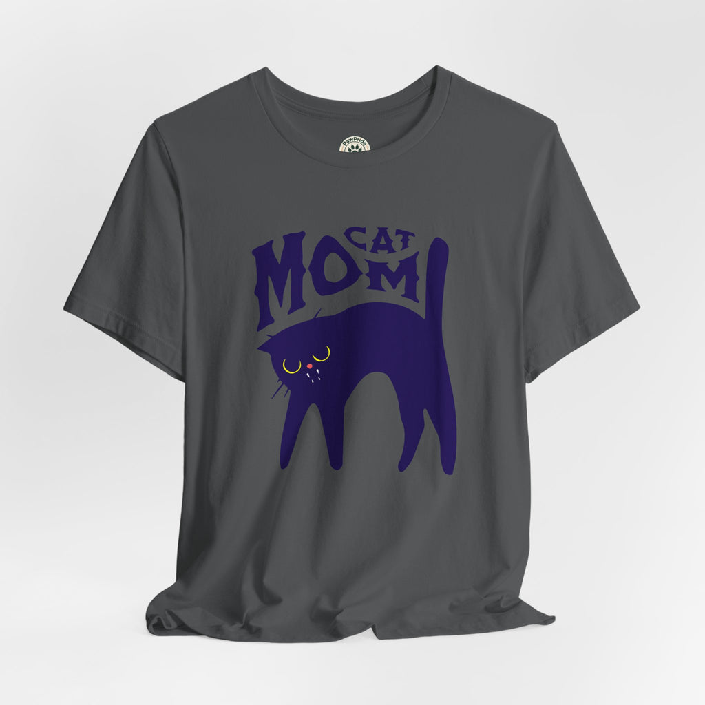 Cat Mom Graphic Tee — Cute Black Cat Illustration