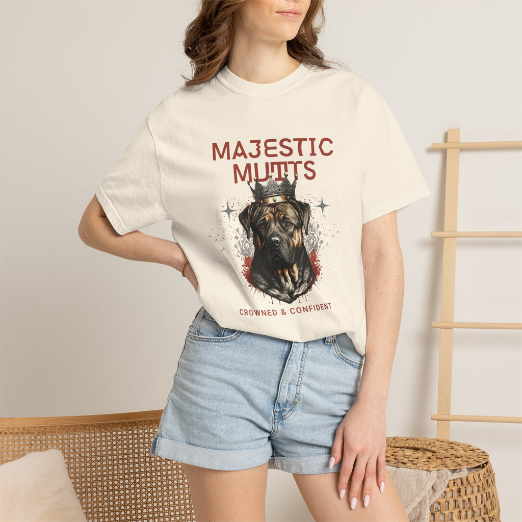 Majestic Mutts T-Shirt — Crowned & Confident Dog Lover Tee