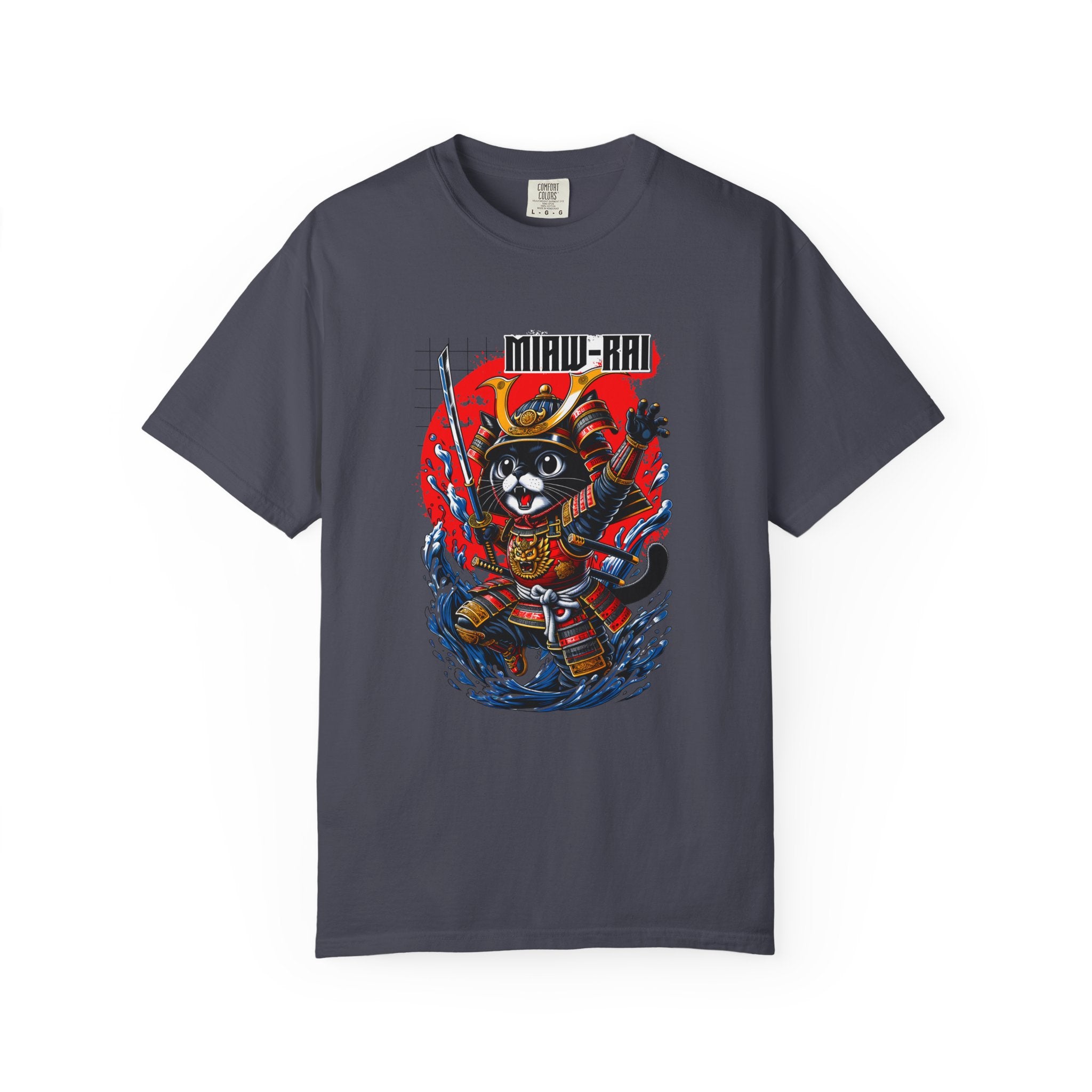 Samurai Cat T-Shirt — 'Neko-Ronin' Retro Japanese Warrior Graphic Tee