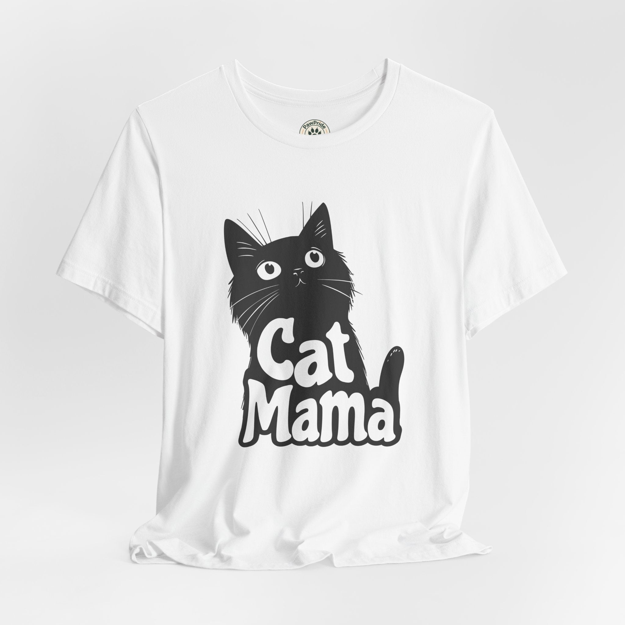 Cat Mama T-Shirt – Cute Black Cat Graphic Tee for Cat Lovers