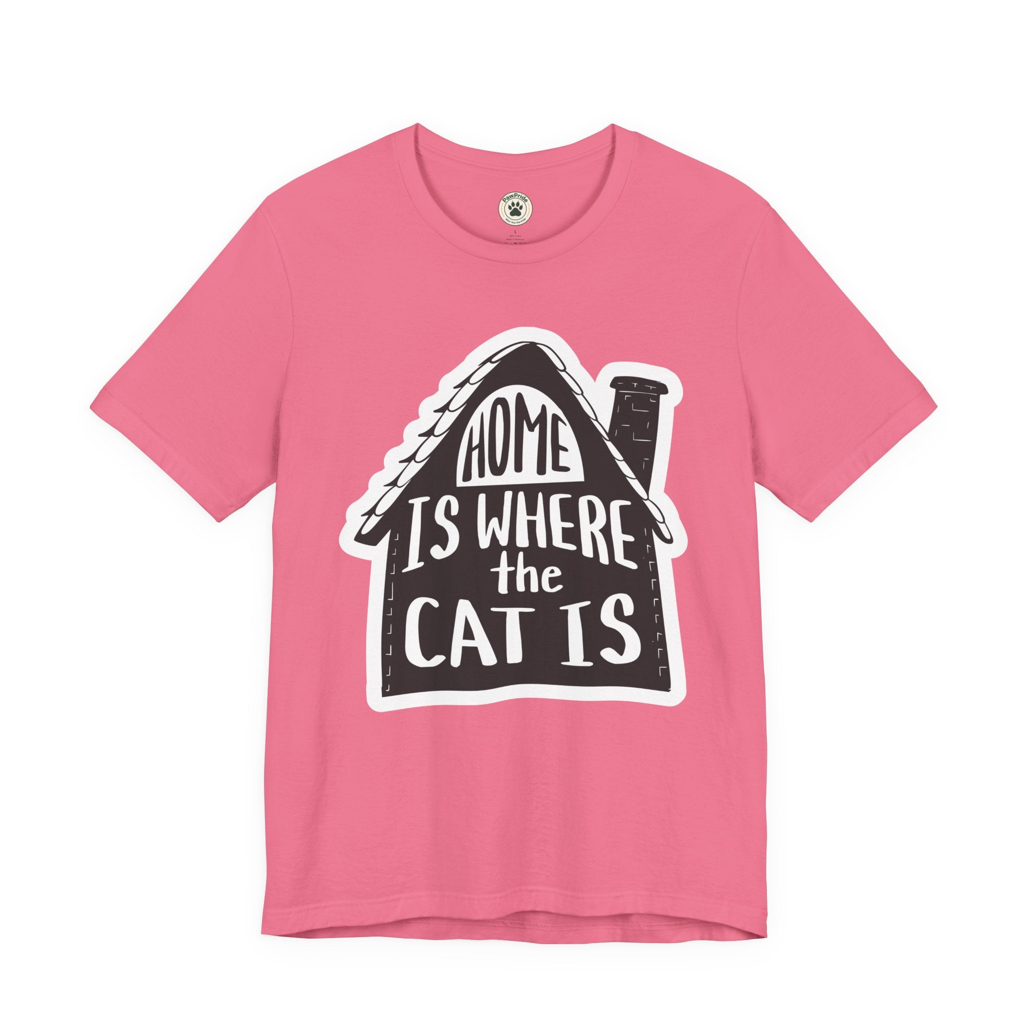 Cat Lover T-Shirt — "Home Is Where The Cat Is" Graphic Tee
