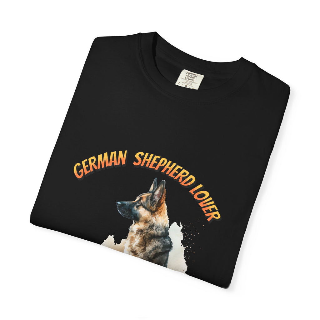 German Shepherd Lover T-Shirt — Retro Script Dog Portrait Tee