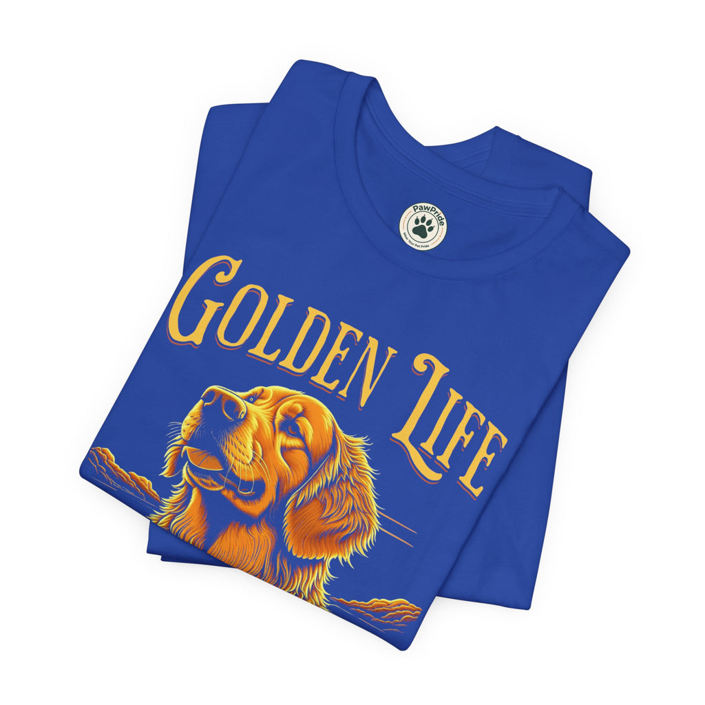 Golden Life Golden Retriever T-Shirt — "Golden Life" Graphic Tee for Dog Lovers
