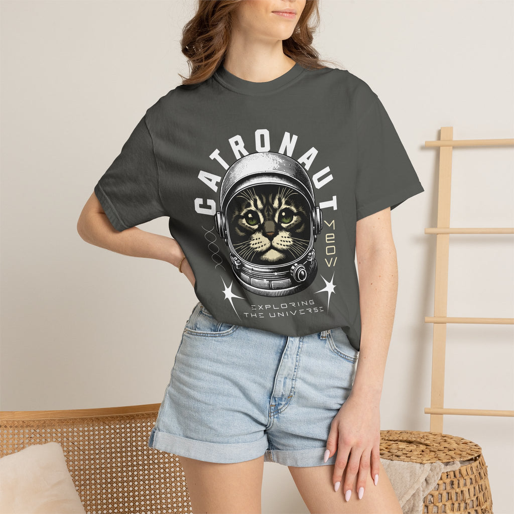 Catronaut T‑Shirt — Retro Space Cat Helmet Graphic Tee