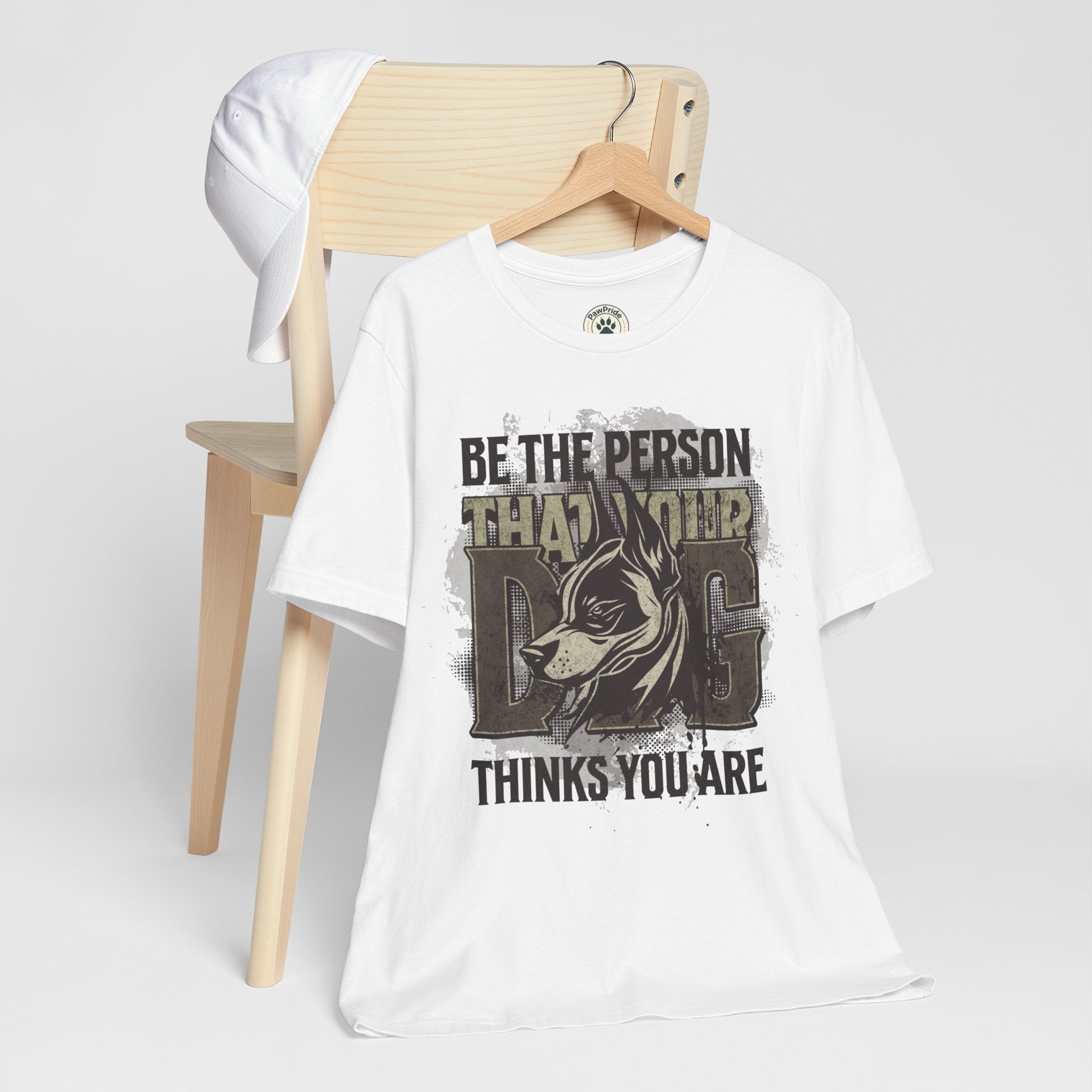 Wolf Motivational T‑Shirt — "Be the Person That Your Dog Thinks You Are"