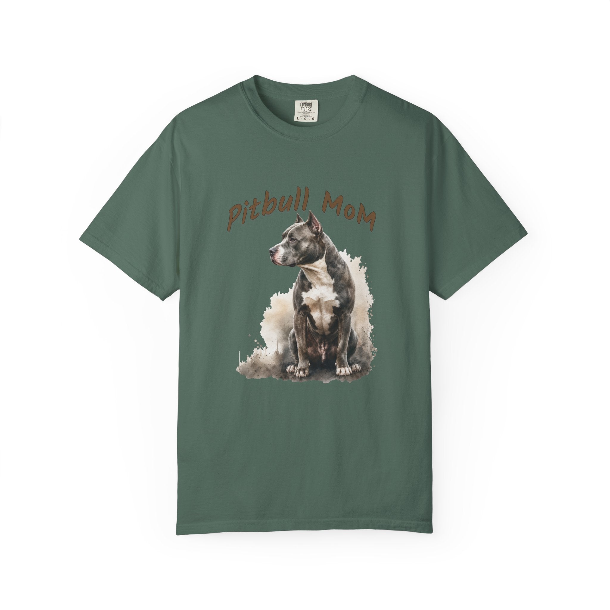 Pitbull Mom T-Shirt – Watercolor Pit Bull Shirt for Dog Lovers