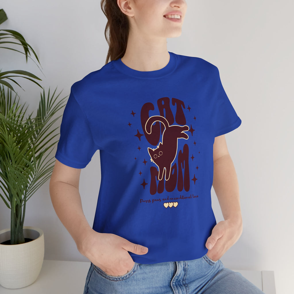 Cat Mom Retro Graphic Tee — "Cat Mom" Vintage Cat Lover T‑Shirt