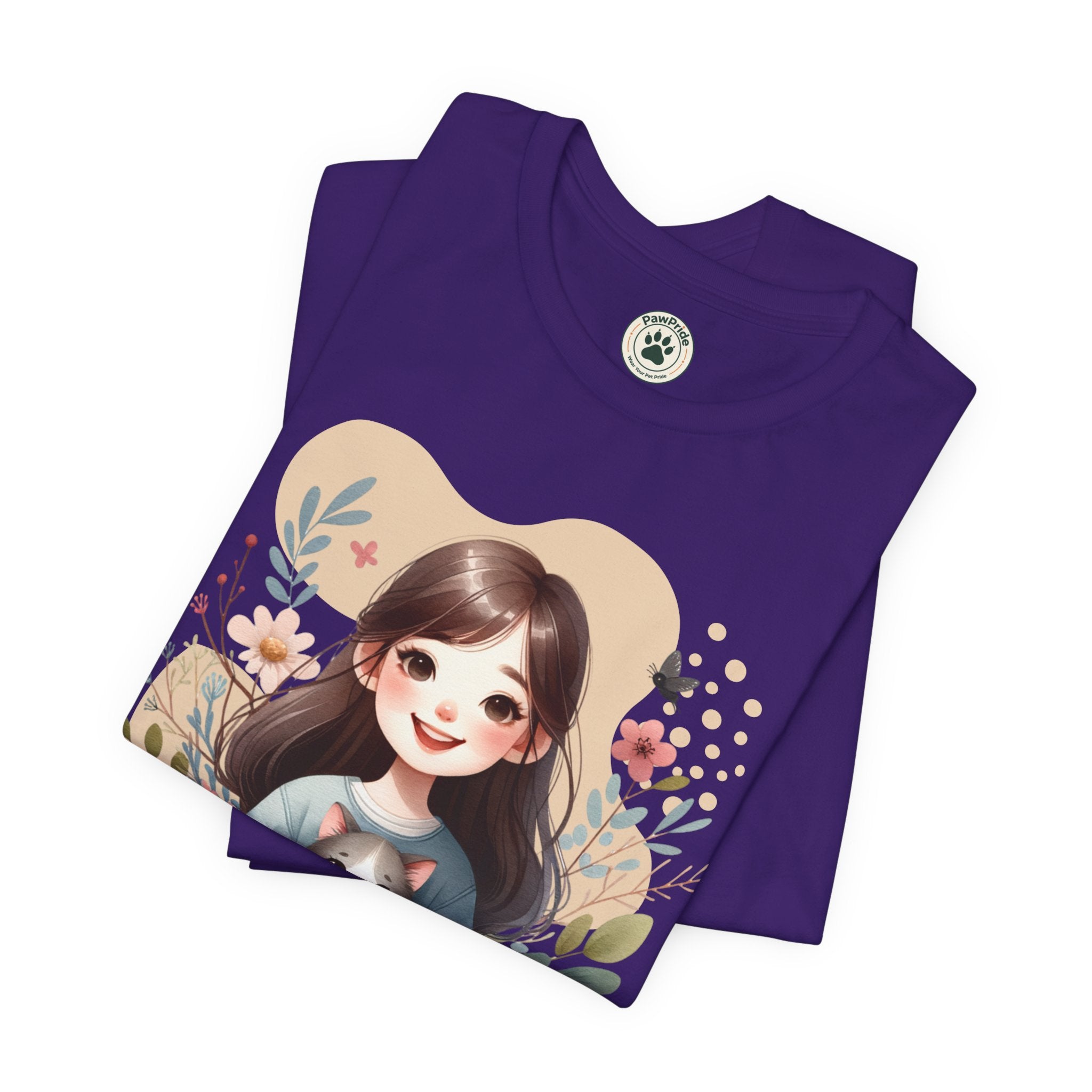 Cat Mom T-Shirt — Cute Floral Illustration Tee for Women Cat Lovers