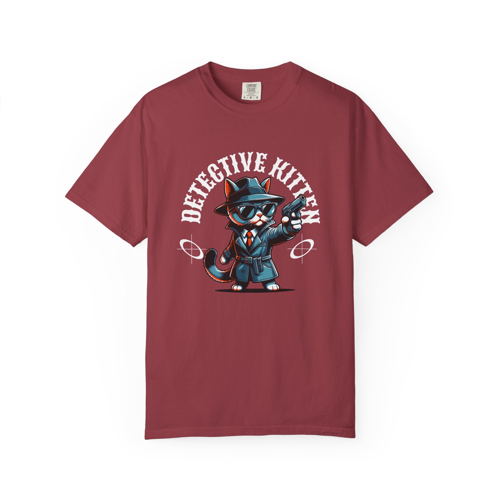 Detective Kitten T-Shirt — Cute Noir Cat Graphic Tee