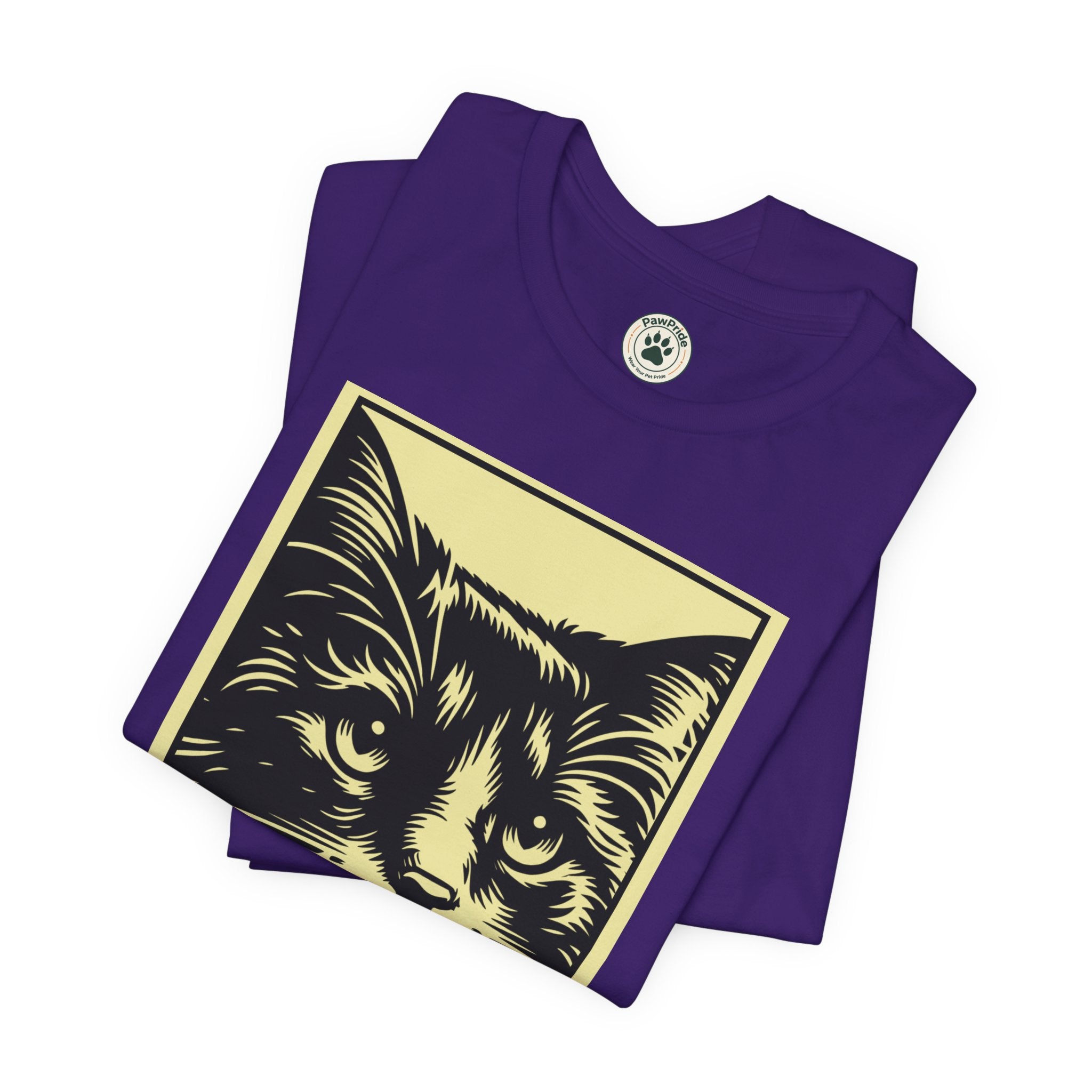 Meow Cat Portrait Tee — Graphic Cat Shirt
