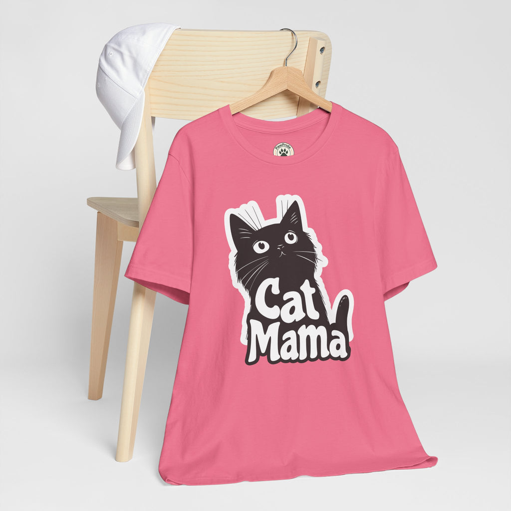 Cat Mama T-Shirt – Cute Black Cat Graphic Tee for Cat Lovers