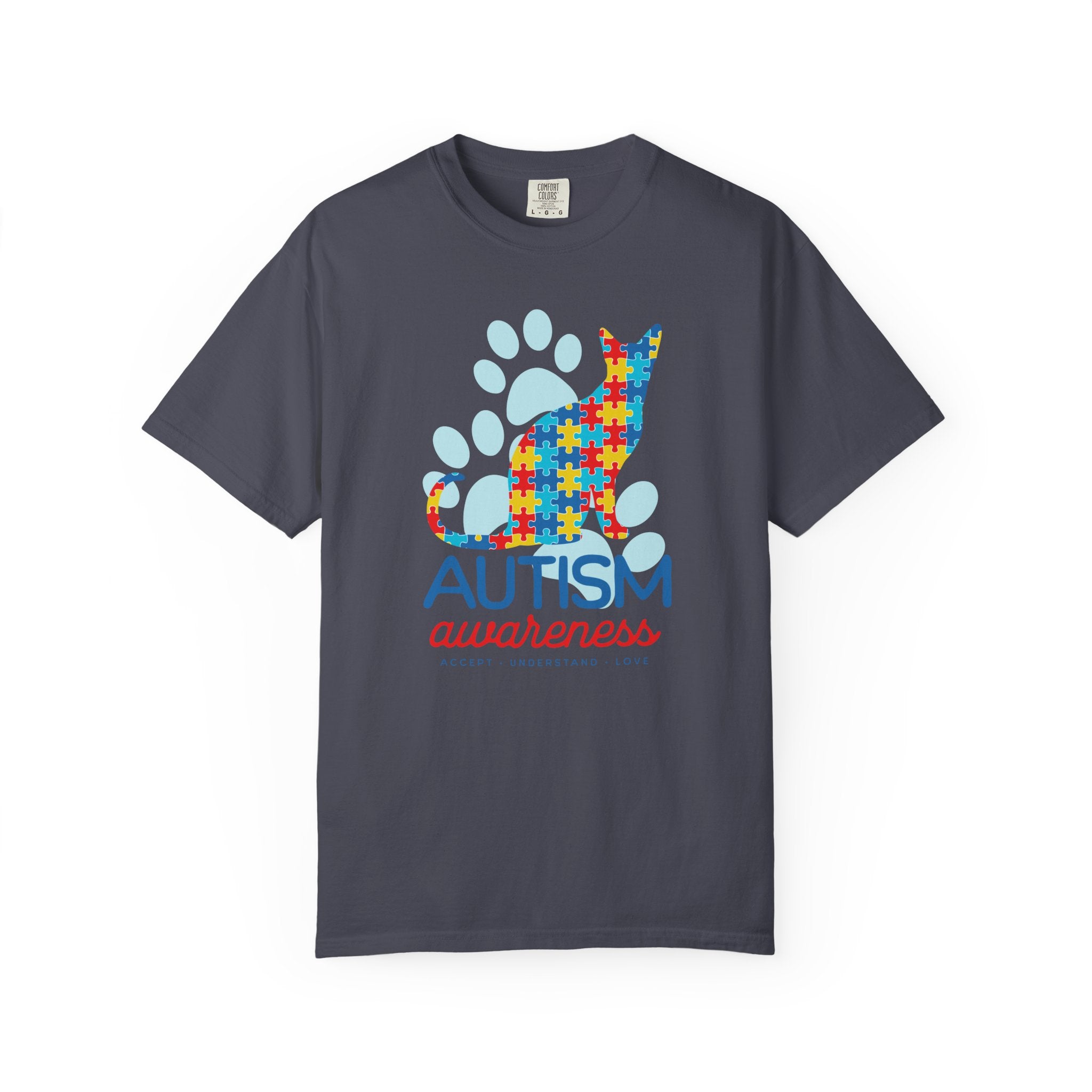 Autism Awareness Puzzle Cat T-Shirt — Support & Awareness Tee