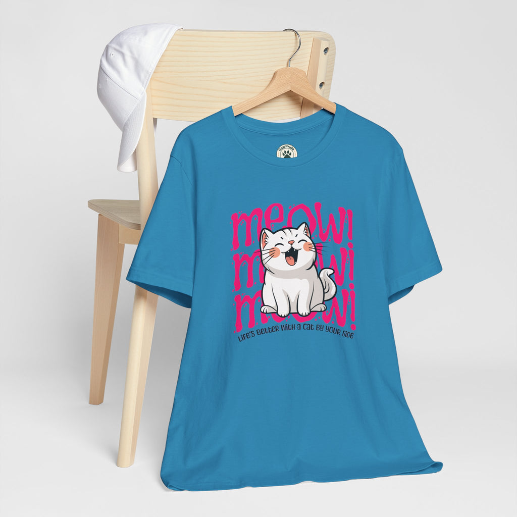 Meow Cat Graphic Tee — Cute Kawaii Cat "MEOW!" Shirt