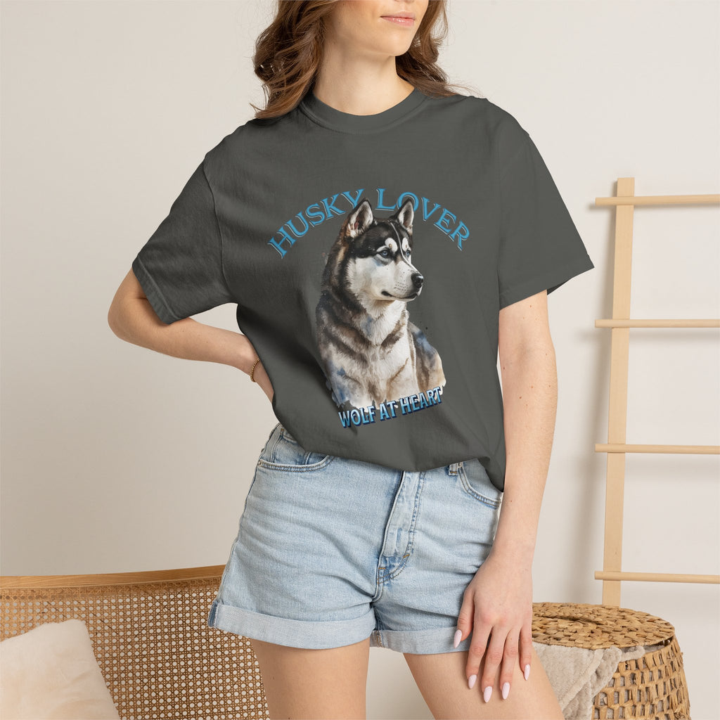 Husky Lover T-Shirt – “Wolf at Heart” Graphic Tee
