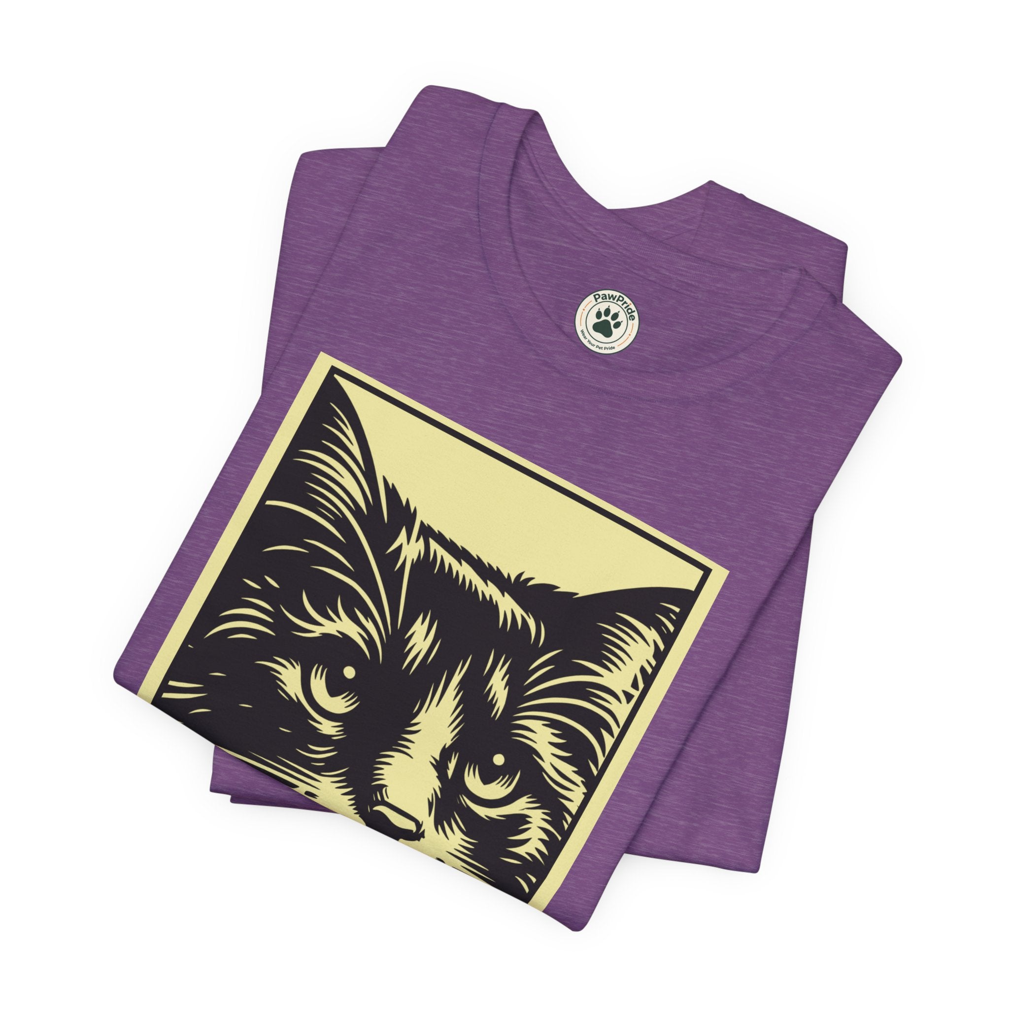 Meow Cat Portrait Tee — Graphic Cat Shirt