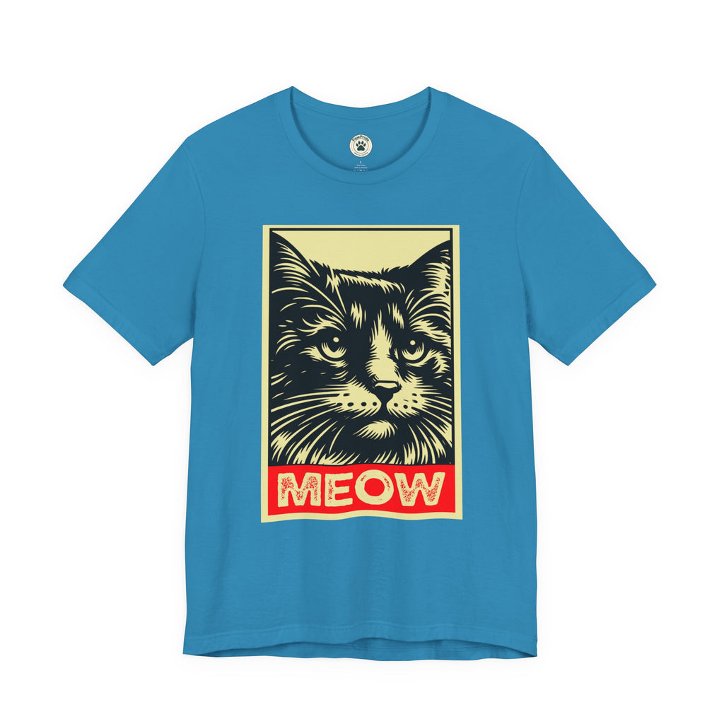 Meow Cat Portrait Tee — Graphic Cat Shirt