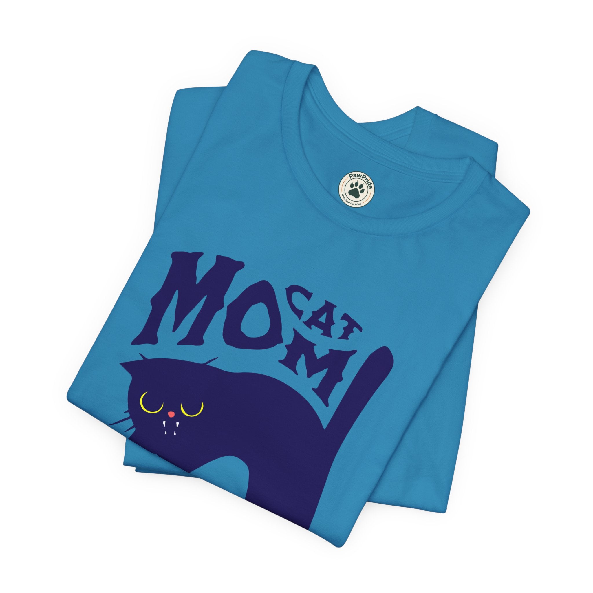 Cat Mom Graphic Tee — Cute Black Cat Illustration