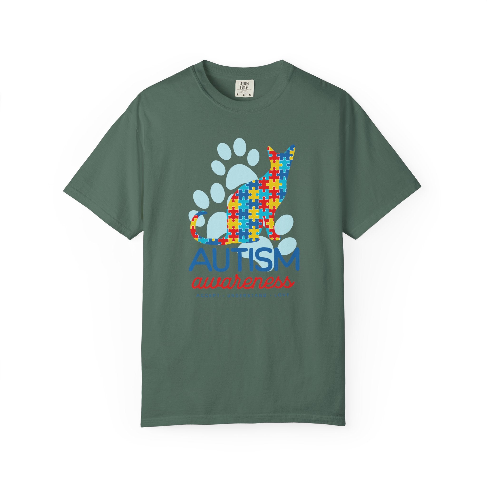 Autism Awareness Puzzle Cat T-Shirt — Support & Awareness Tee