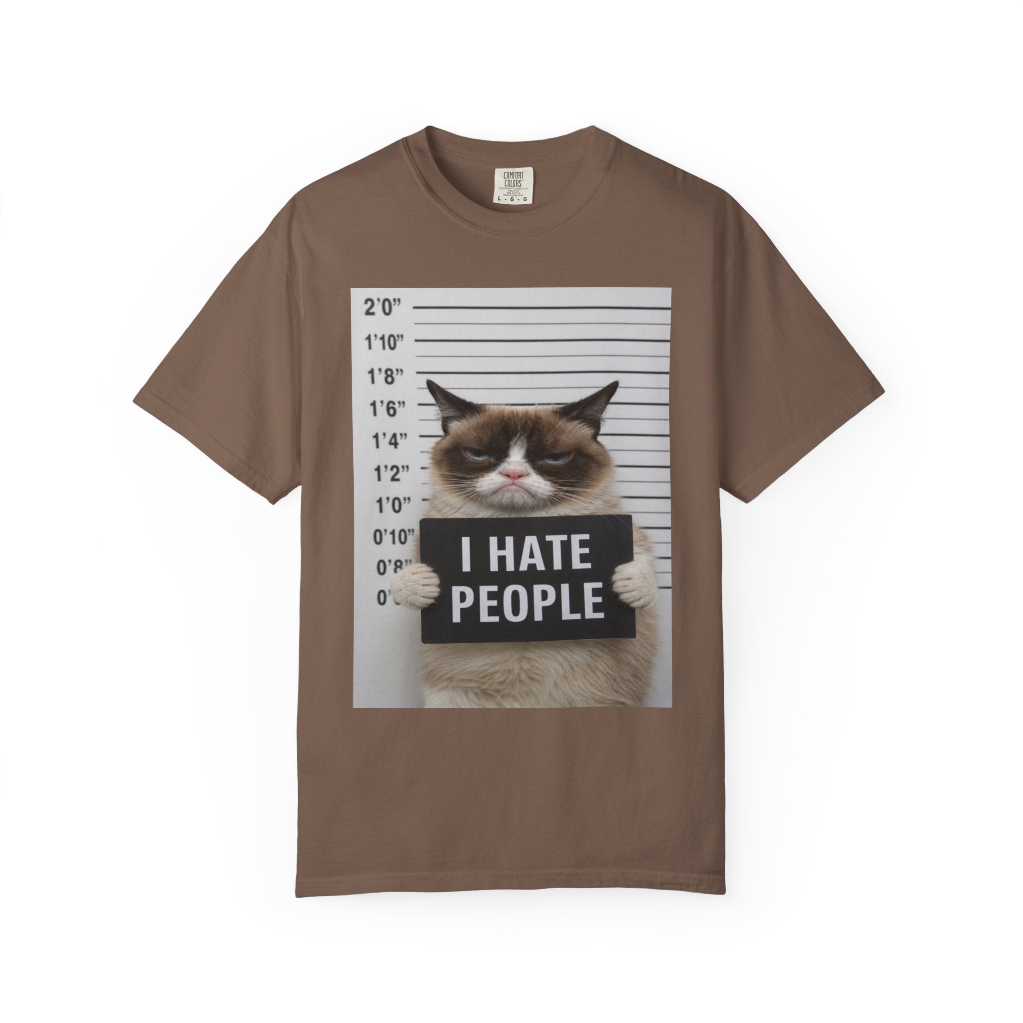 Grumpy Cat Mugshot T‑Shirt — "I Hate People" Graphic Tee