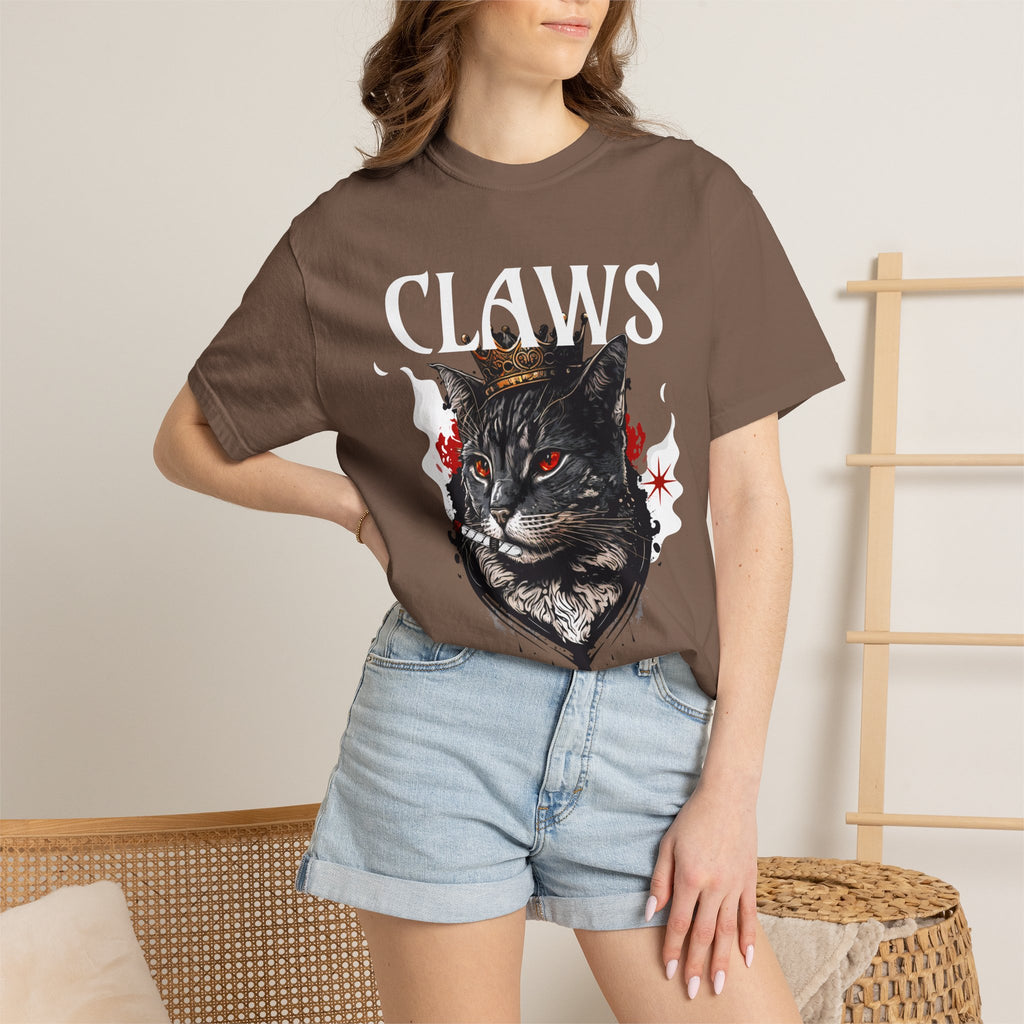 Claws Black Cat Graphic T-Shirt — Gothic Vintage Cat Tee