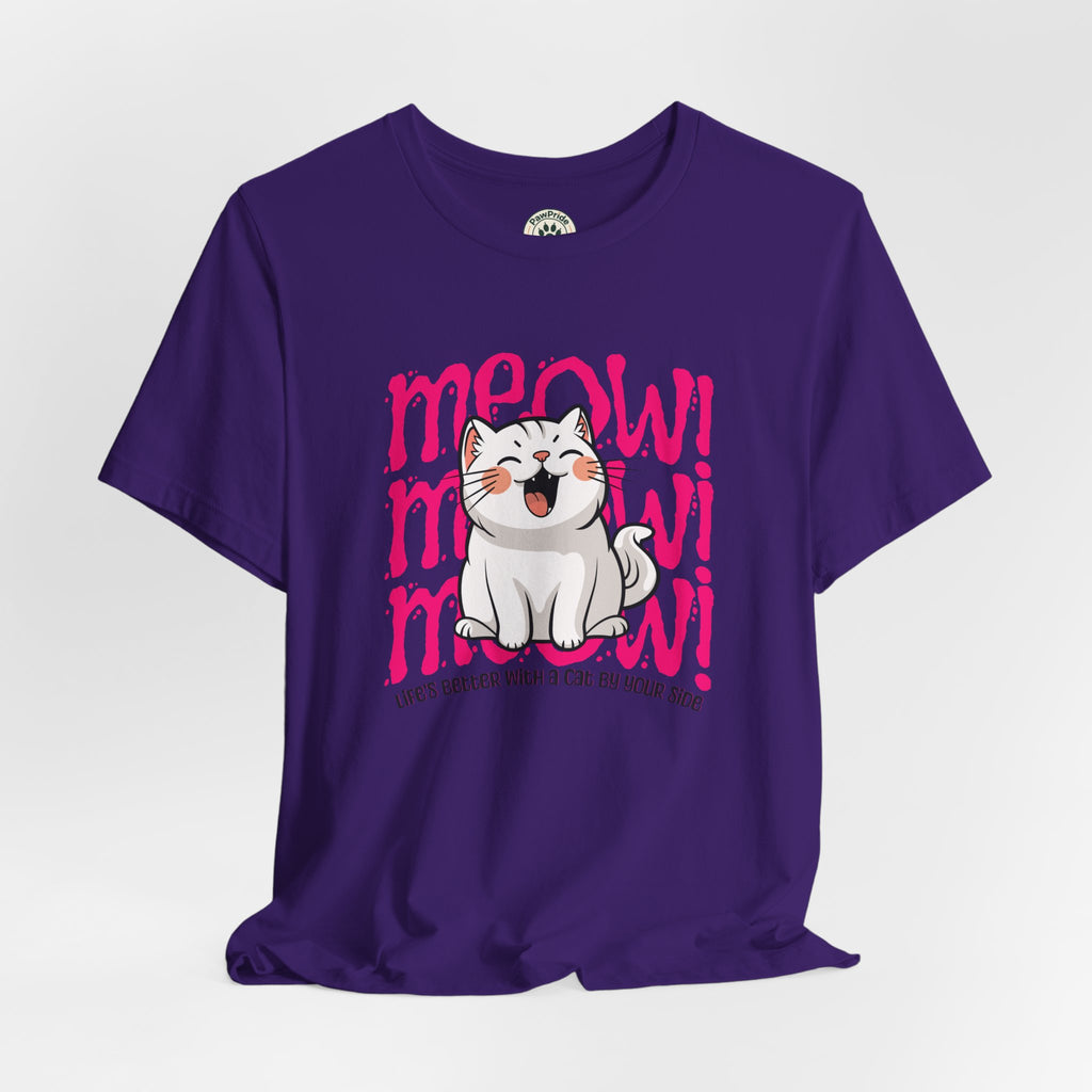 Meow Cat Graphic Tee — Cute Kawaii Cat "MEOW!" Shirt