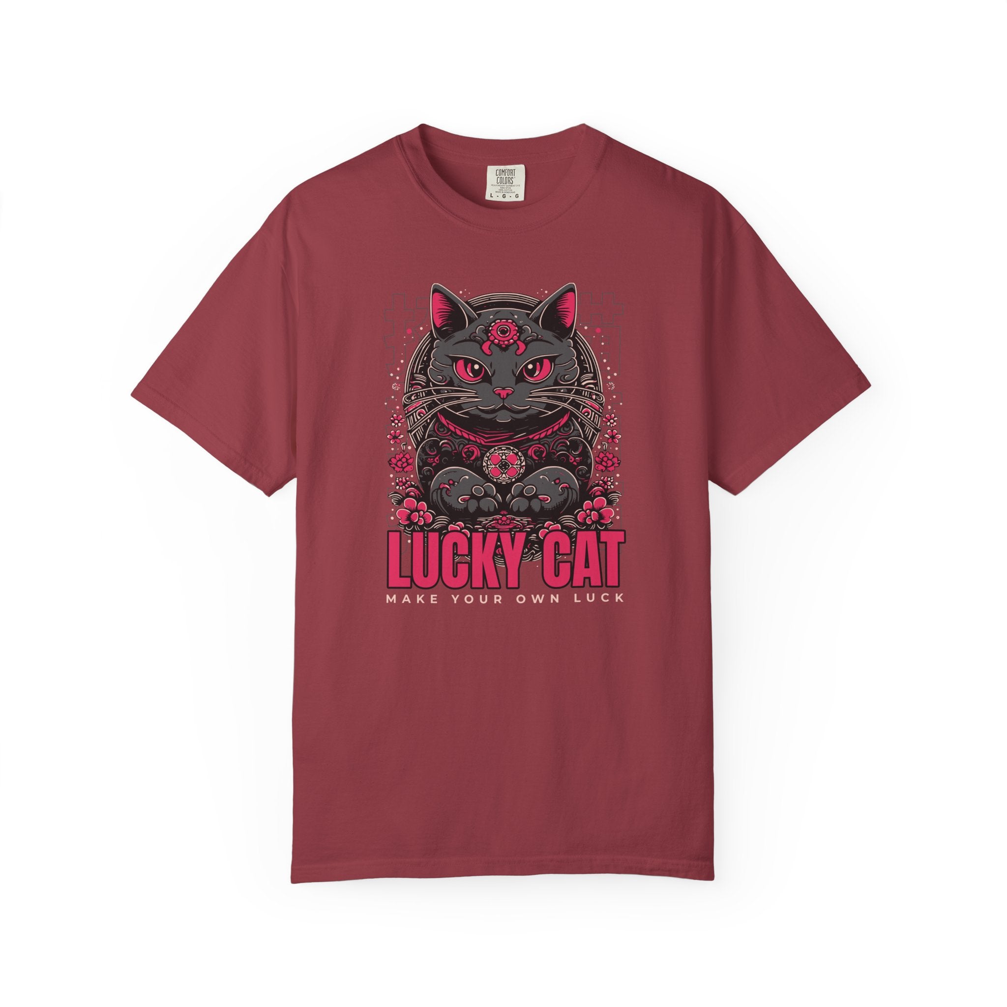 Lucky Cat Graphic T-Shirt — Gothic Maneki Neko Tee