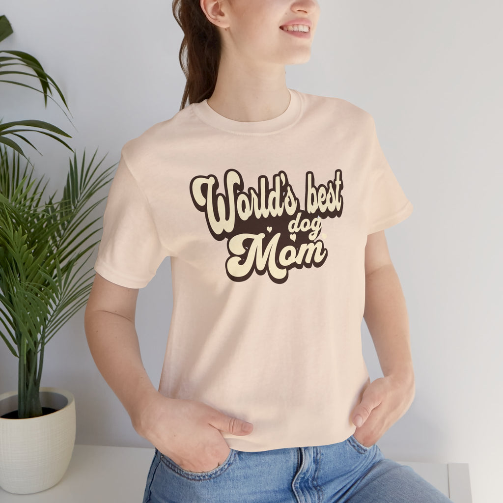 World's Best Dog Mom T-Shirt — Retro Script Pet Mom Tee