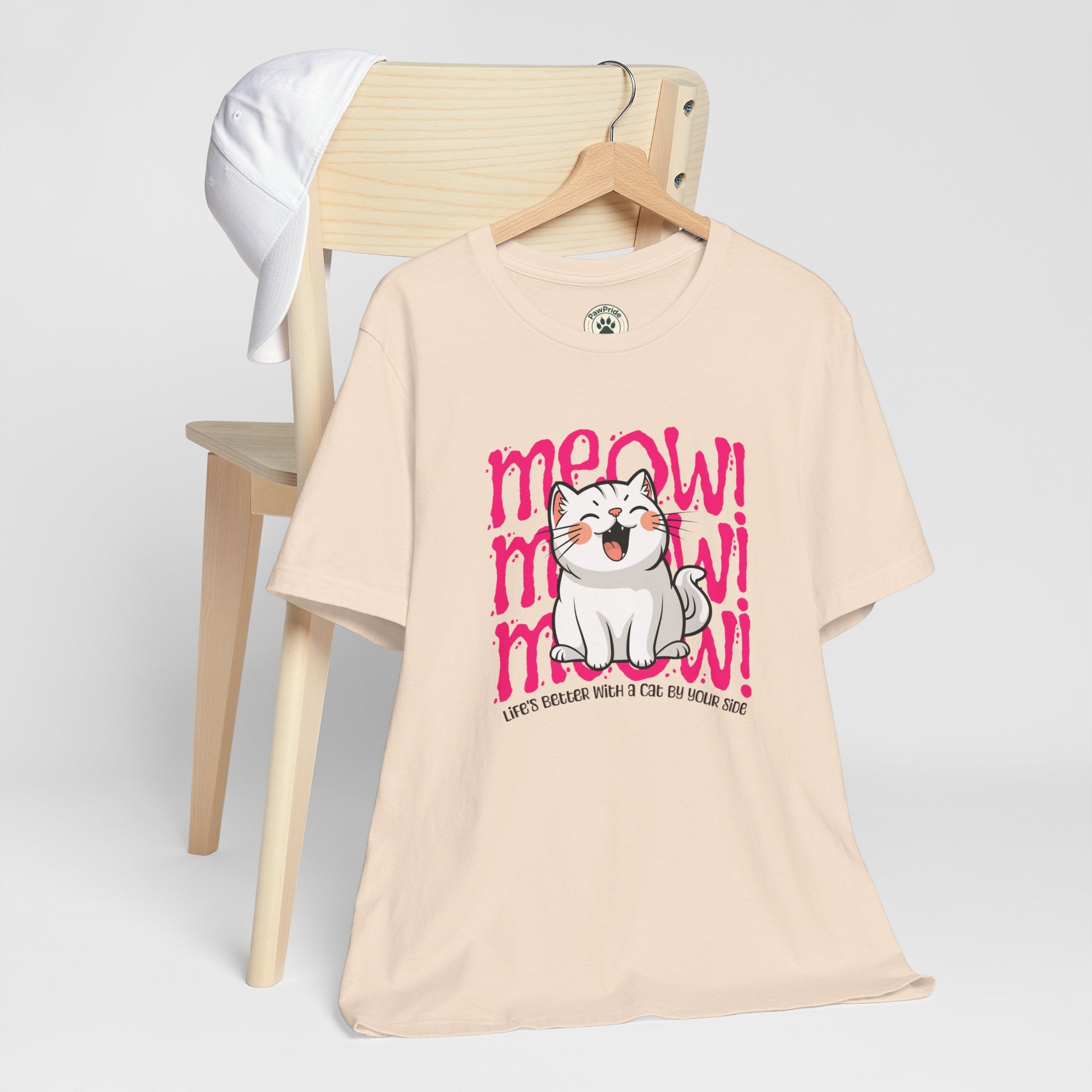 Meow Cat Graphic Tee — Cute Kawaii Cat "MEOW!" Shirt